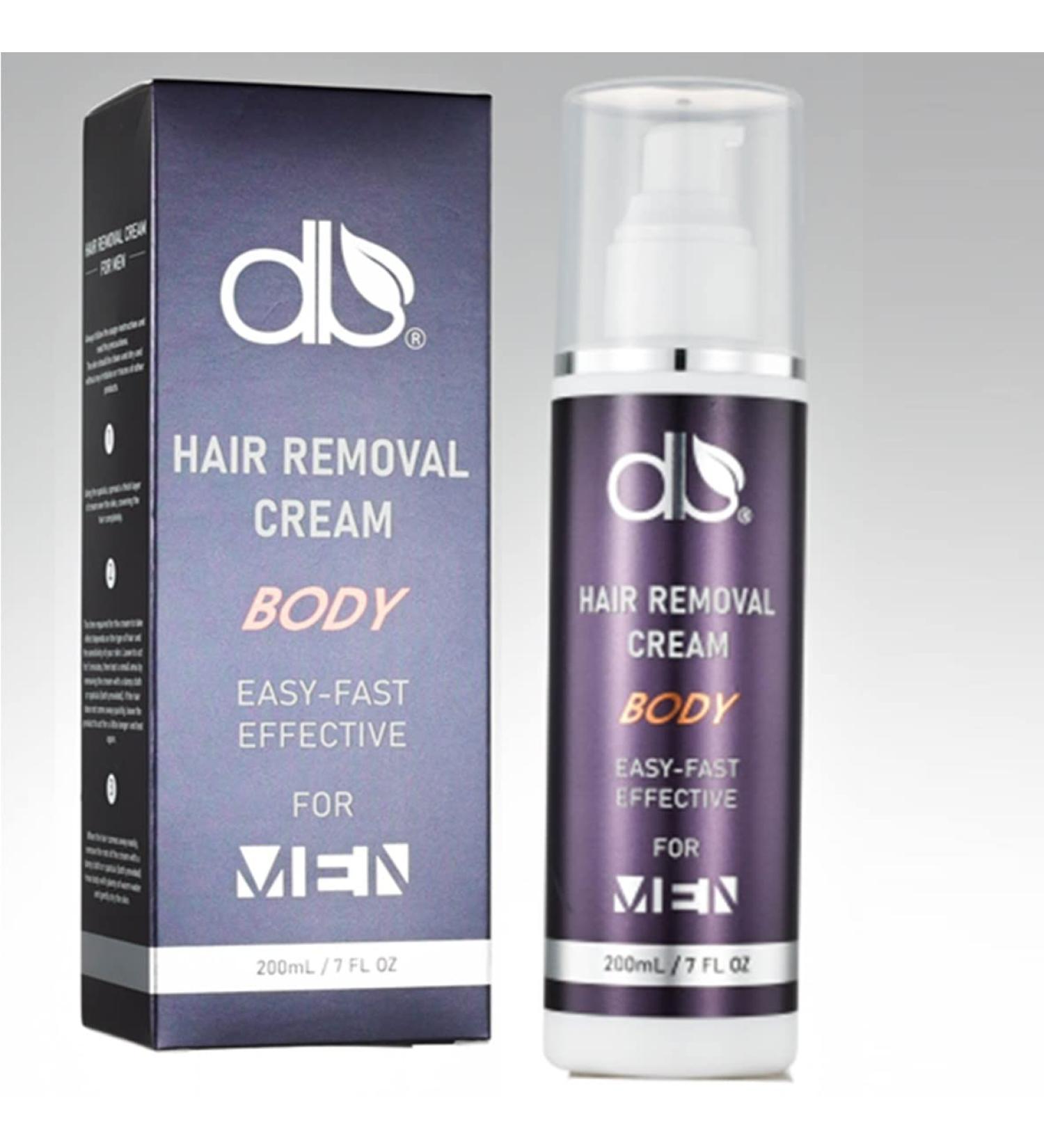 DB Hair Removal Cream for Men 200ml | Formulated for Men s Coarse Body Hair | Easy to Use Painless Provides Quality Results Lasting Longer than Shaving Alone | Suitable for Use on All Skin Types - Buy Online on GoSupps.com