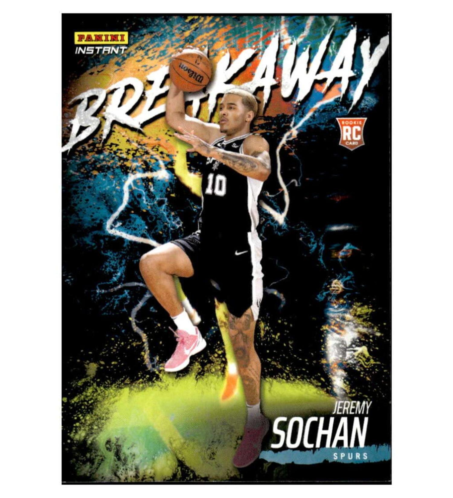 JEREMY SOCHAN RC 2022-23 Panini Instant Breakaway /2304 ROOKIE #24 Spurs NM+-MT+ NBA Basketball