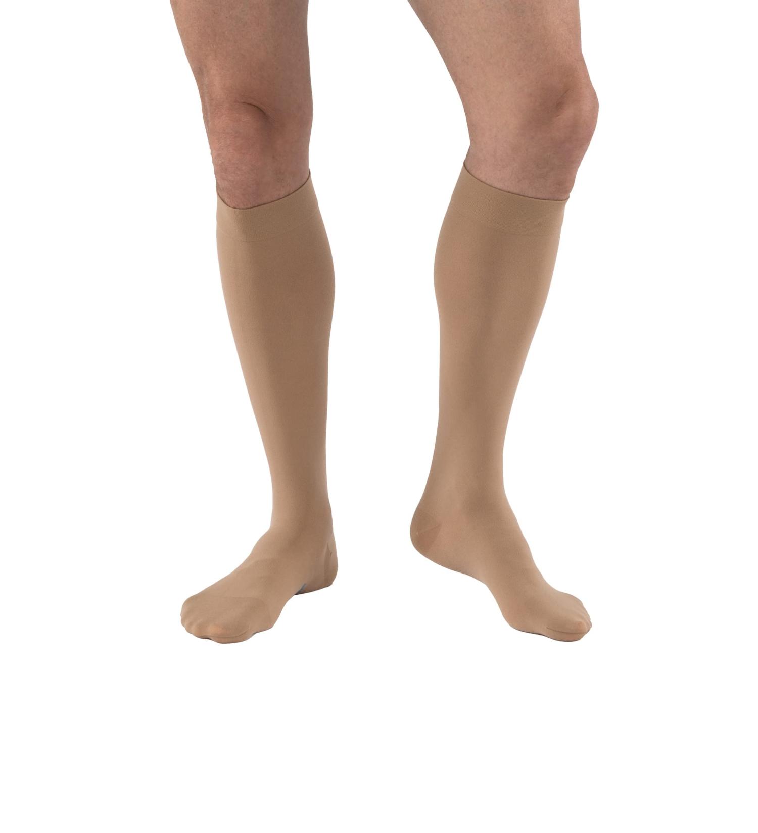 JOBST Relief Compression Stockings 30-40 mmHg | Knee High Silicone Dot Band | Closed Toe | Beige | Small Petite - International Shipping Available - Buy Online on GoSupps.com
