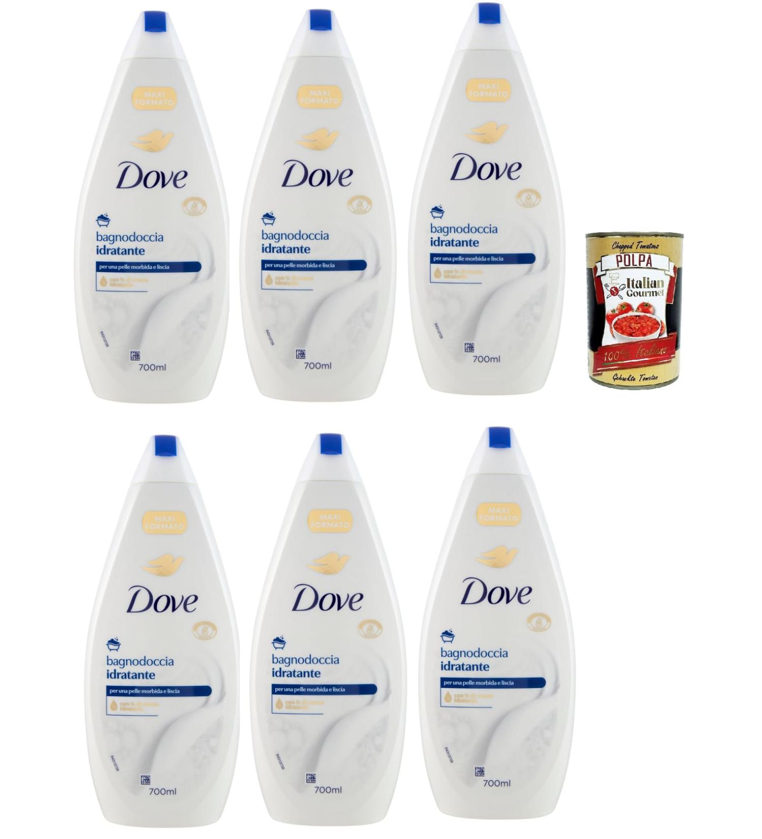 Italian Gourmet E.R. Dove Hydrating Shower Gel Foaming Bath 700ml + Pulpa Italian Gourmet 400g Pack of 6 - Buy Online on GoSupps.com