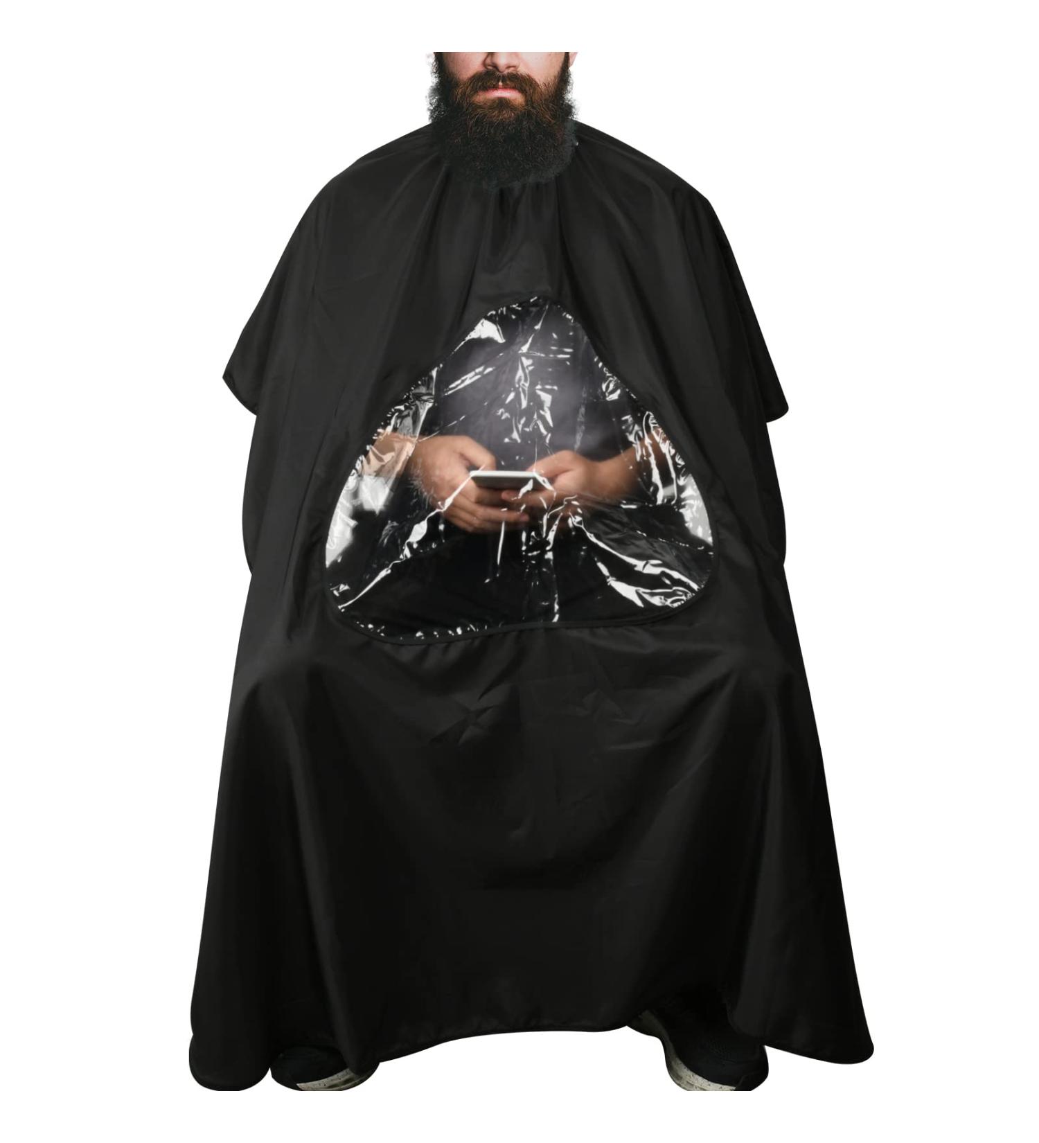 CM Barber Cape with Clear Window | Waterproof Hair Cutting Apron for Salons & Home DIY | Perfect for Stylists Worldwide - Buy Online on GoSupps.com