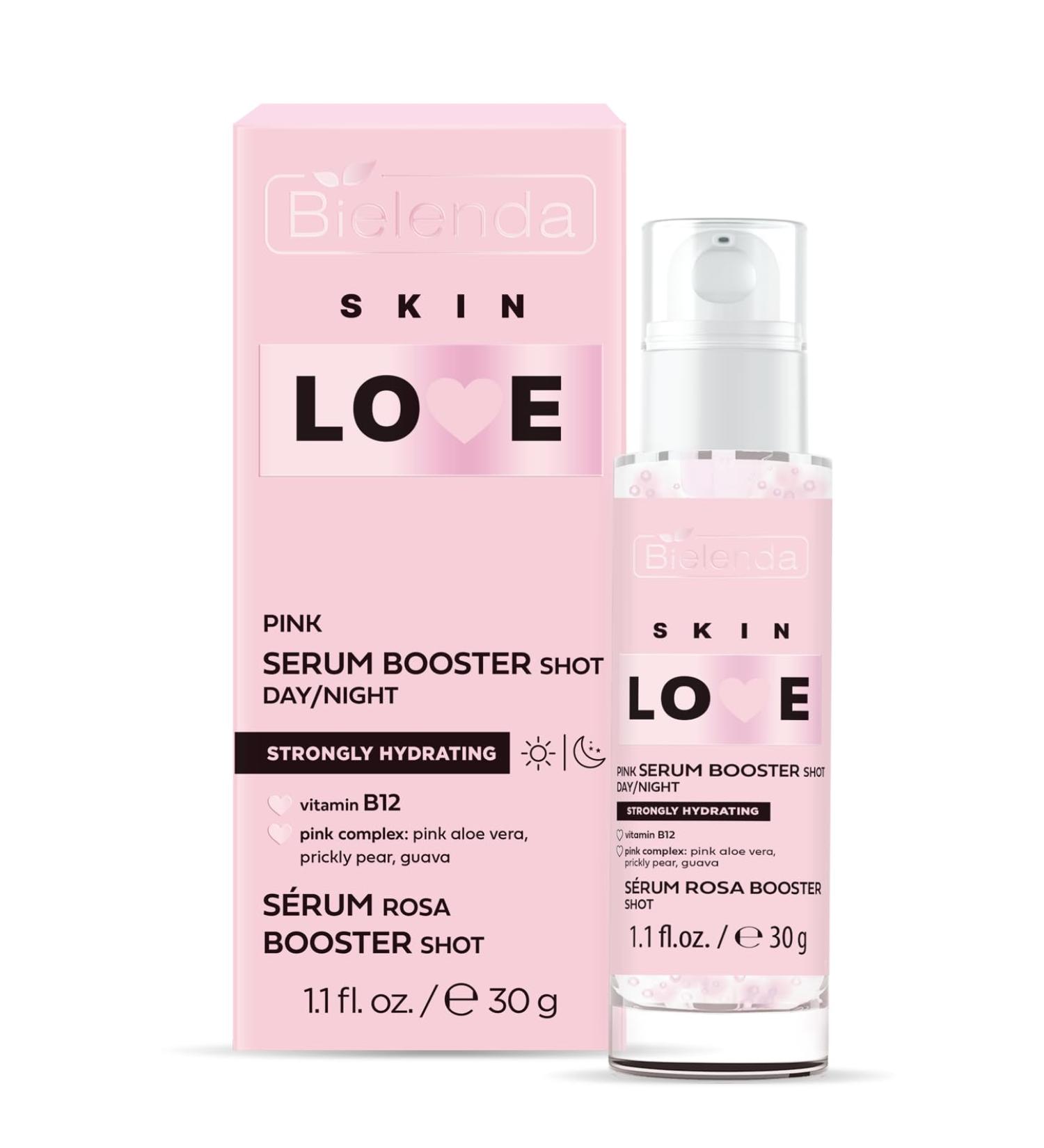 Bielenda SKIN LOVE Strongly moisturizing Pink Booster Shot Serum for daily care day and night 30 g - Buy Online on GoSupps.com