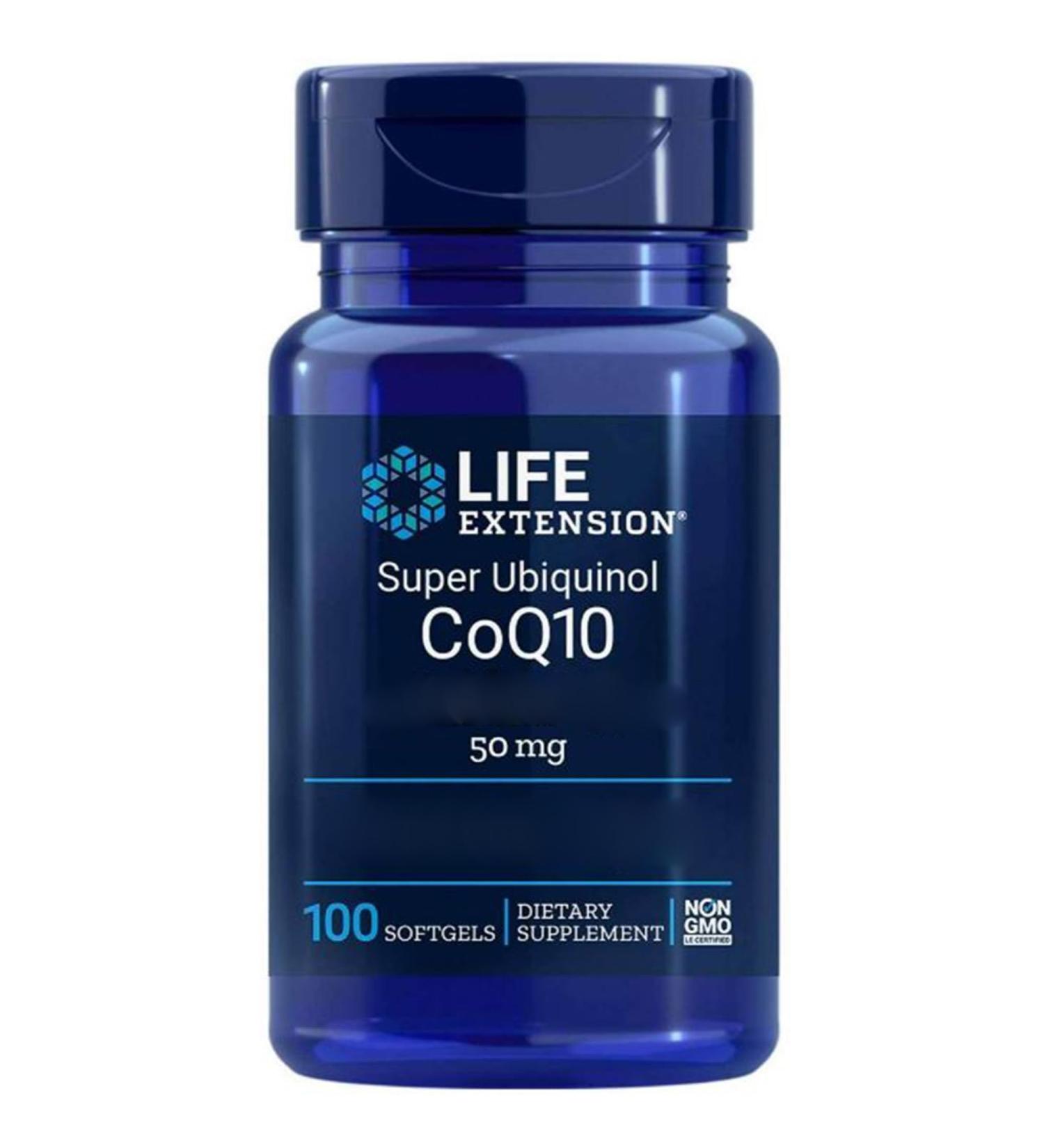 Shop Life Extension Super Ubiquinol 50mg - Enhanced Mitochondrial Support Gluten-Free Non-GMO 100 Soft Capsules - International Shipping Available - Buy Online on GoSupps.com