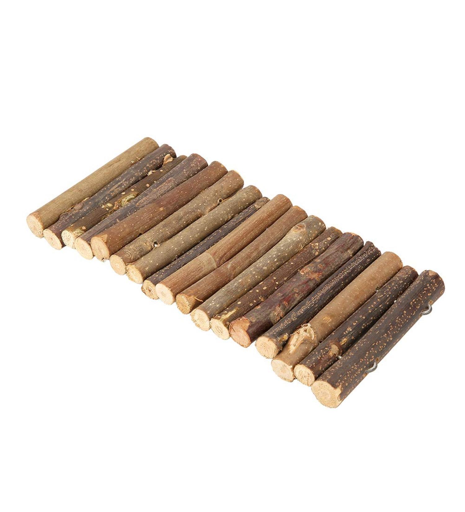 Duokon Hamster Accessories - Wooden Bridge & Curved Ladder for Hamsters Mice & Rats | Premium Small Pet Toys - Buy Online on GoSupps.com