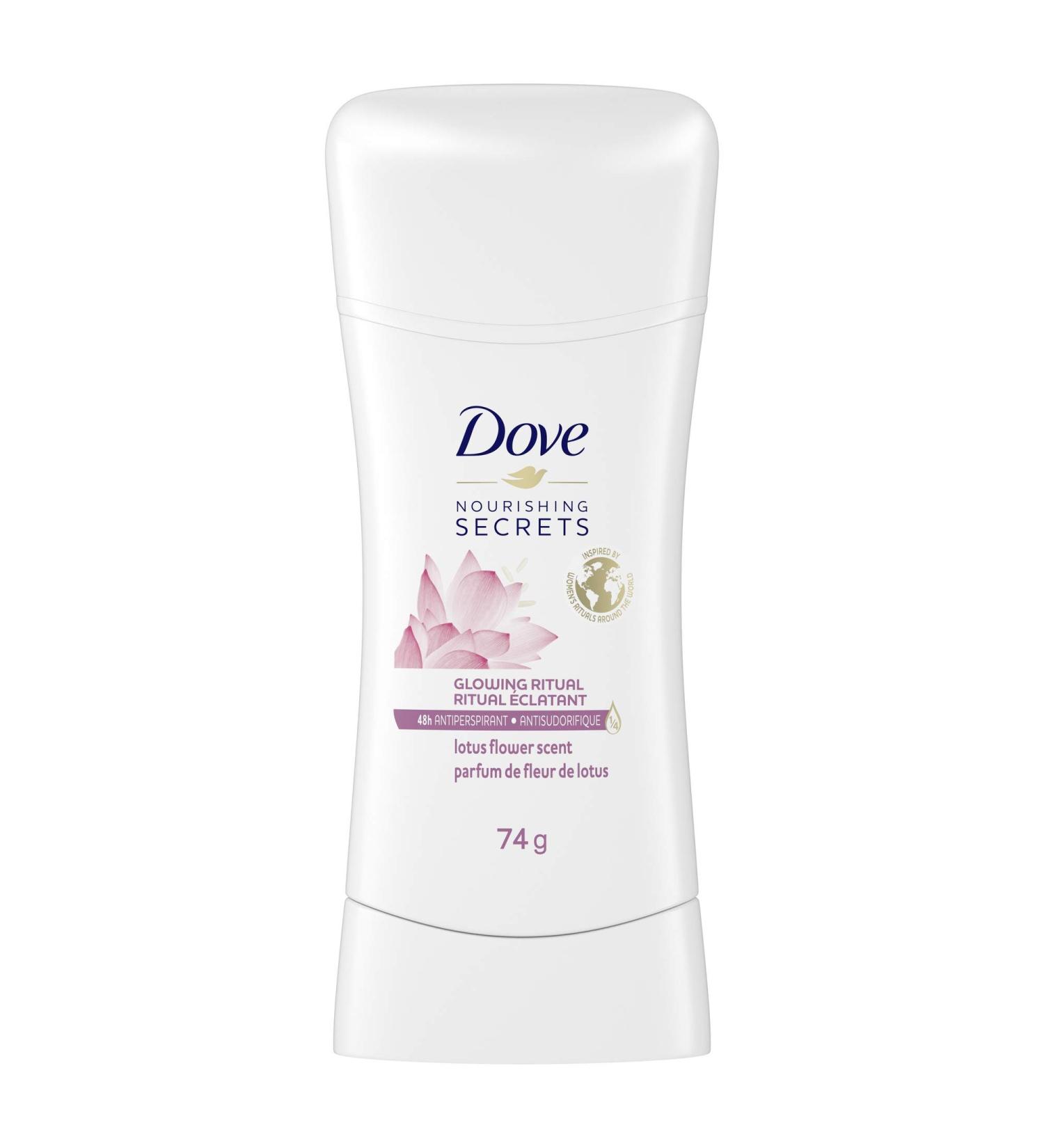 Dove Nourishing Secrets Antiperspirant Lotus Flower Scent 74 g - Buy Online on GoSupps.com