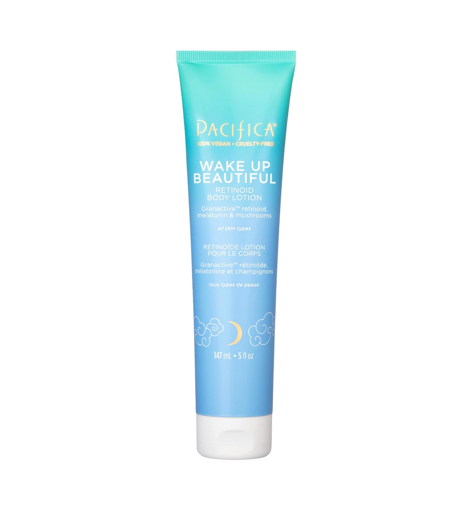 Pacifica Beauty Retinoid Body Lotion - Hydrating Night Cream for Dryness & Fine Lines, Vegan Formula with Mushrooms & Melatonin - Buy Online on GoSupps.com