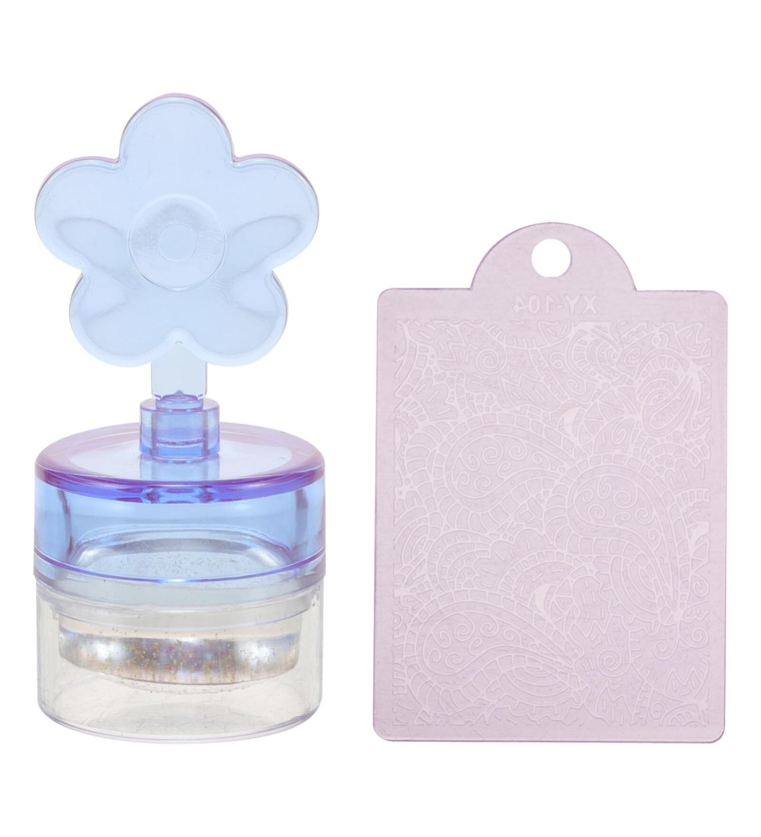 FOMIYES French Nail Stamper Silicone Nail Art Stamper Flower Shaped Nail Stamper with Cushion Manicure Tools for Women Girls DIY Nails - Buy Online on GoSupps.com