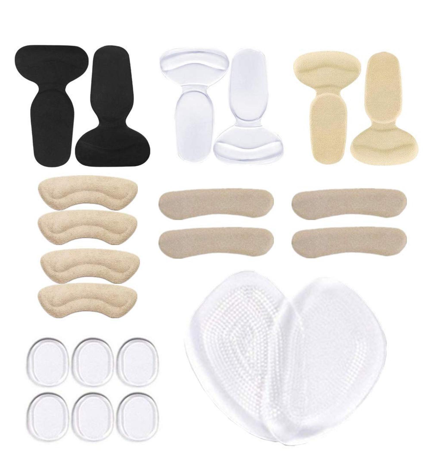 Siismi 22-Piece High Heel Pads & Inserts - Anti-Slip Shoe Cushions for Women Heel Grips & Ball of Foot Comfort - Buy Online on GoSupps.com