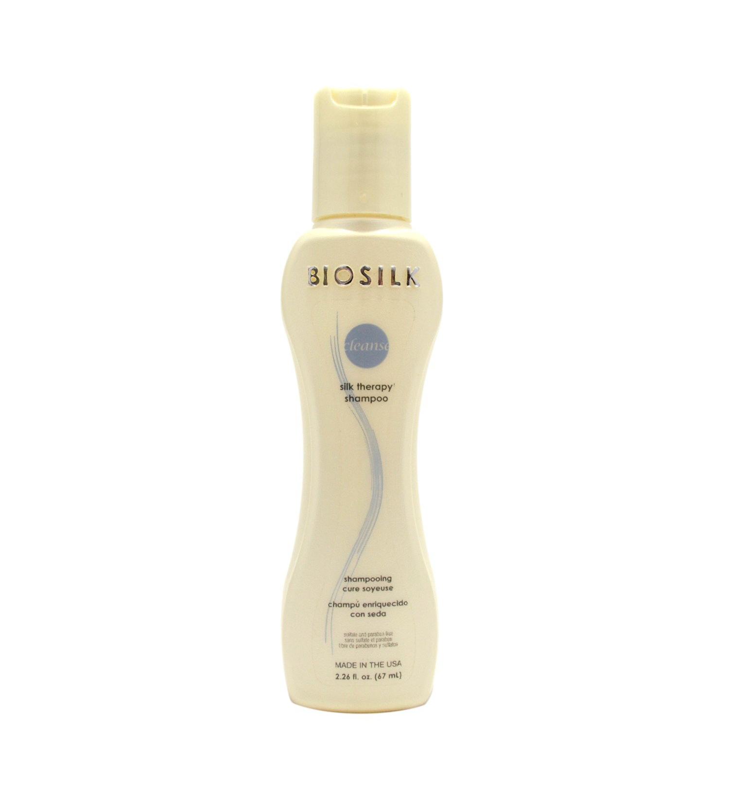 Biosilk Silk Therapy Shampoo Travel Size 2.26 oz | Nourishing Hair Care for All Hair Types - Shop Now - Buy Online on GoSupps.com