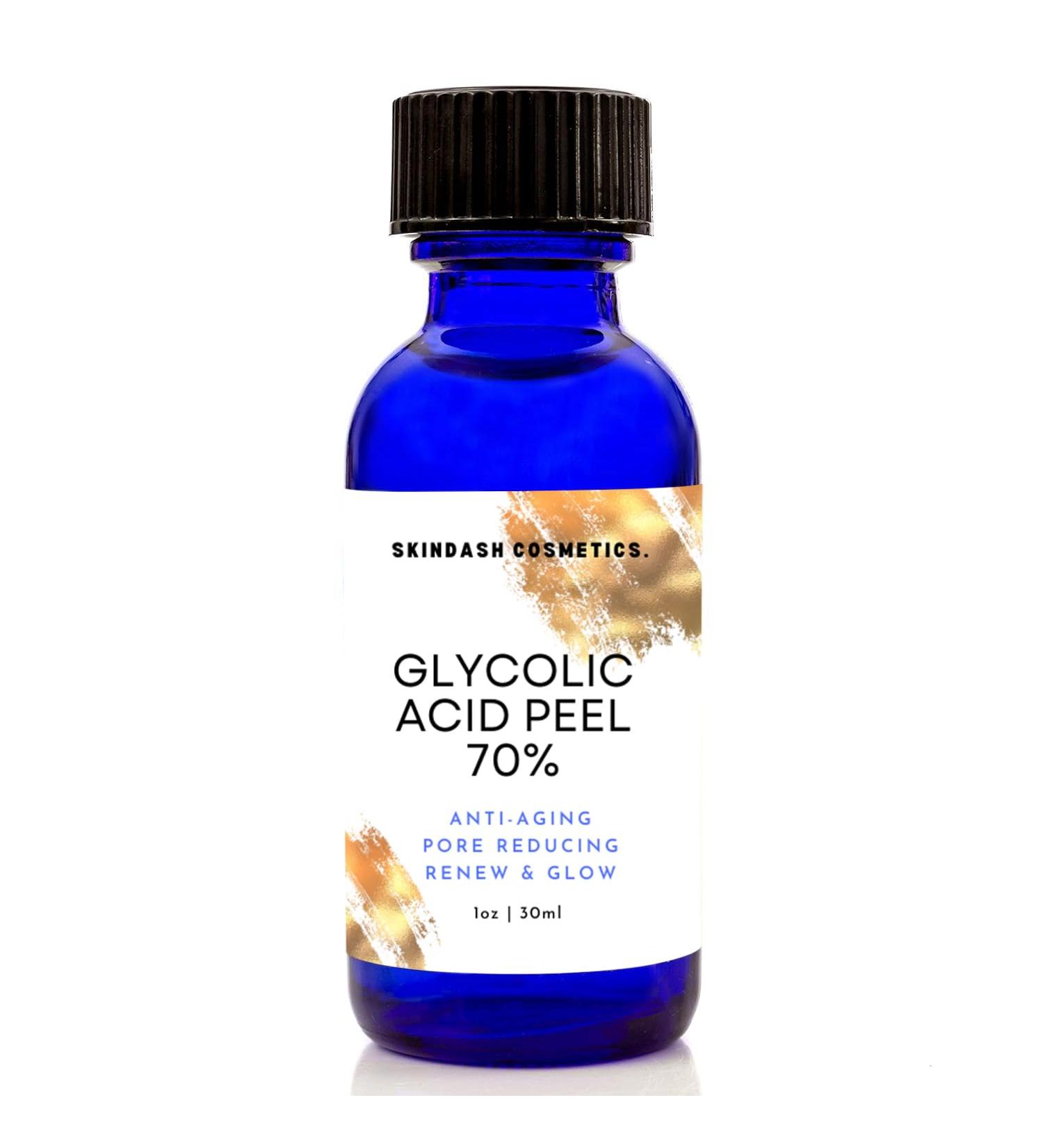 Professional 70% Glycolic Acid Peel for Youthful Glow and Skin Revitalization - Erase Wrinkles, Boost Collagen, Shrink Pores, and Fade Acne Scars at Home - Buy Online on GoSupps.com
