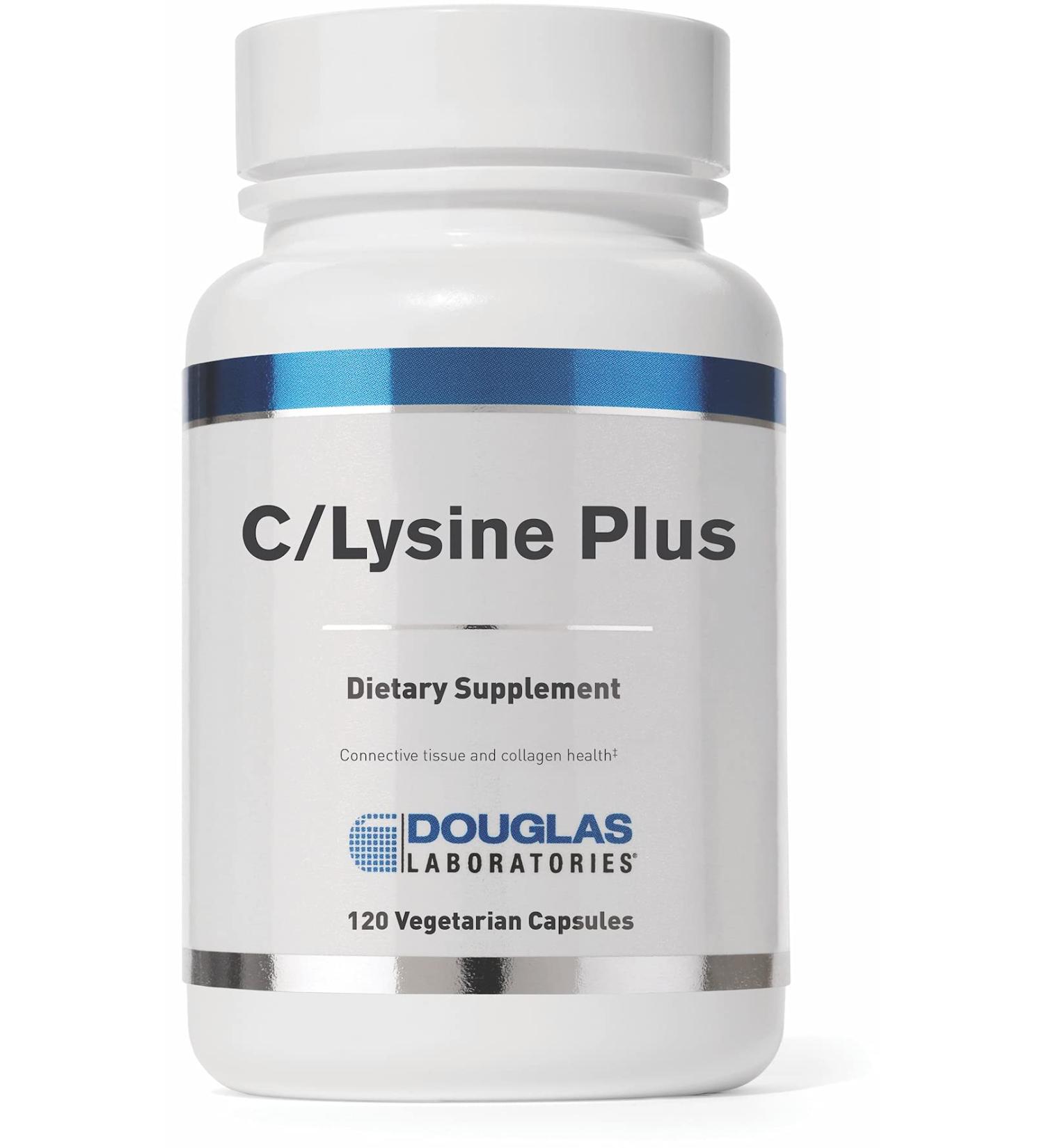 Douglas Laboratories C/Lysine Plus | Support Connective Tissues with Vitamin C & L-Lysine | 120 Capsules - Buy Online on GoSupps.com