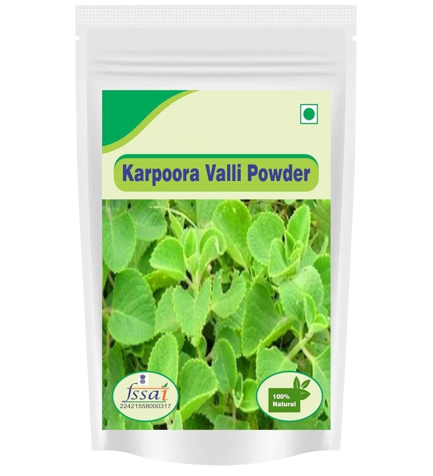 1Pack Karpooravalli - Omavalli Leaves - 3.52Ounce / 100gm - Indian Borage