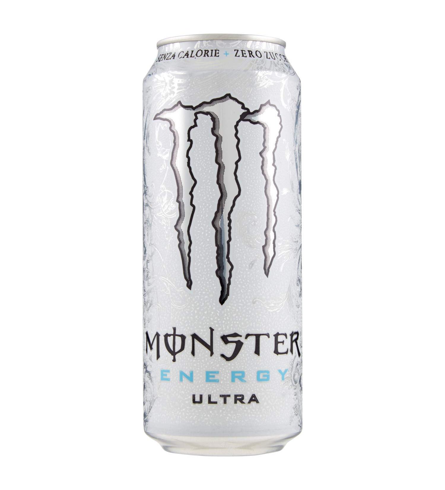 Zed 24x Monster Energy Ultra Zero Zuccheri Zero Calorie Energy Drink Without Sugar Without Calories Light Taste not Too Sweet Sparkling and Citrusy Sports Drink 500ml Soda