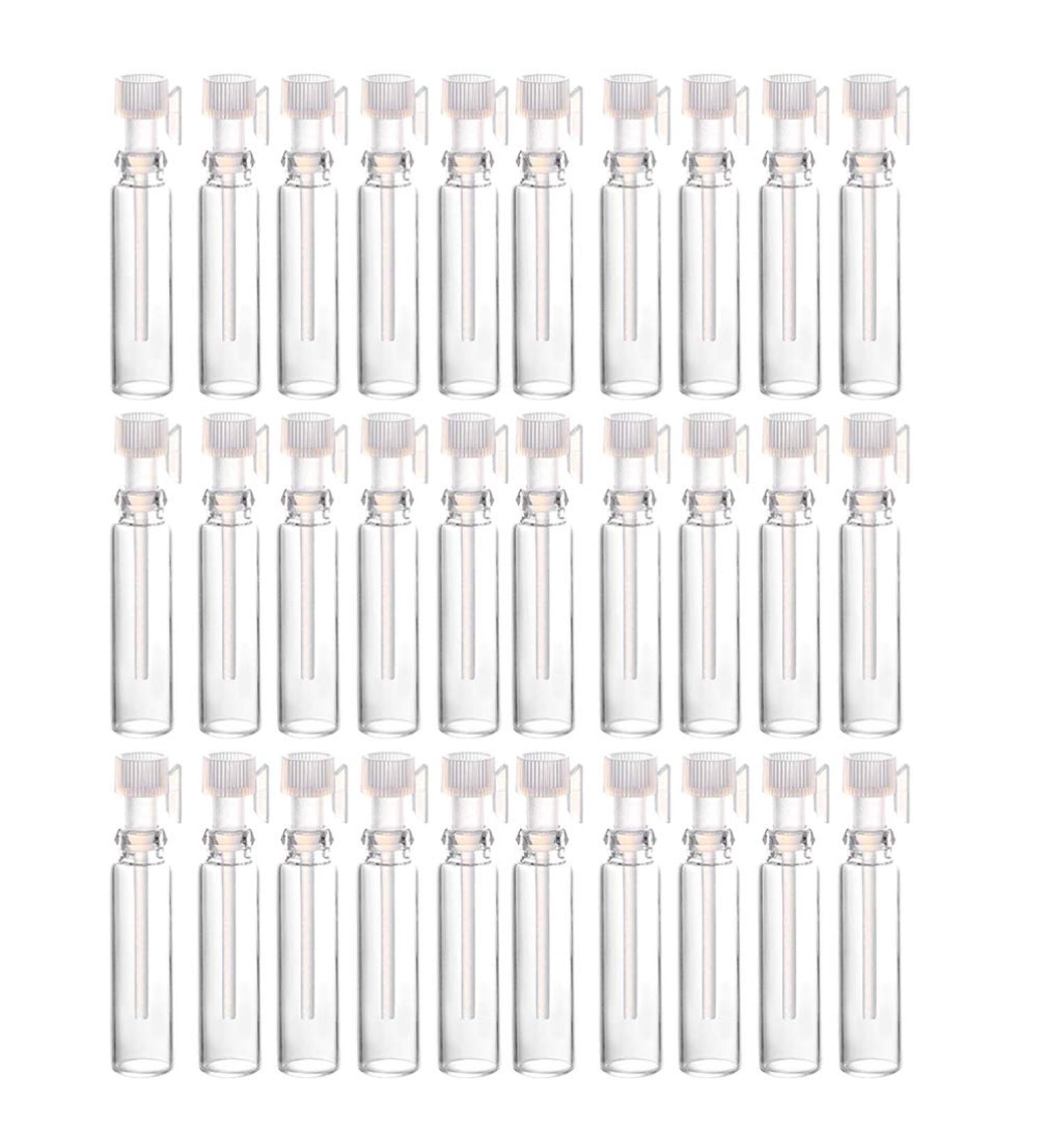 Beaupretty 50 Piece 1ml Mini Sample Perfume Test Bottles - Clear Travel Glass Spray Containers for Makeup & Samples - Buy Online on GoSupps.com