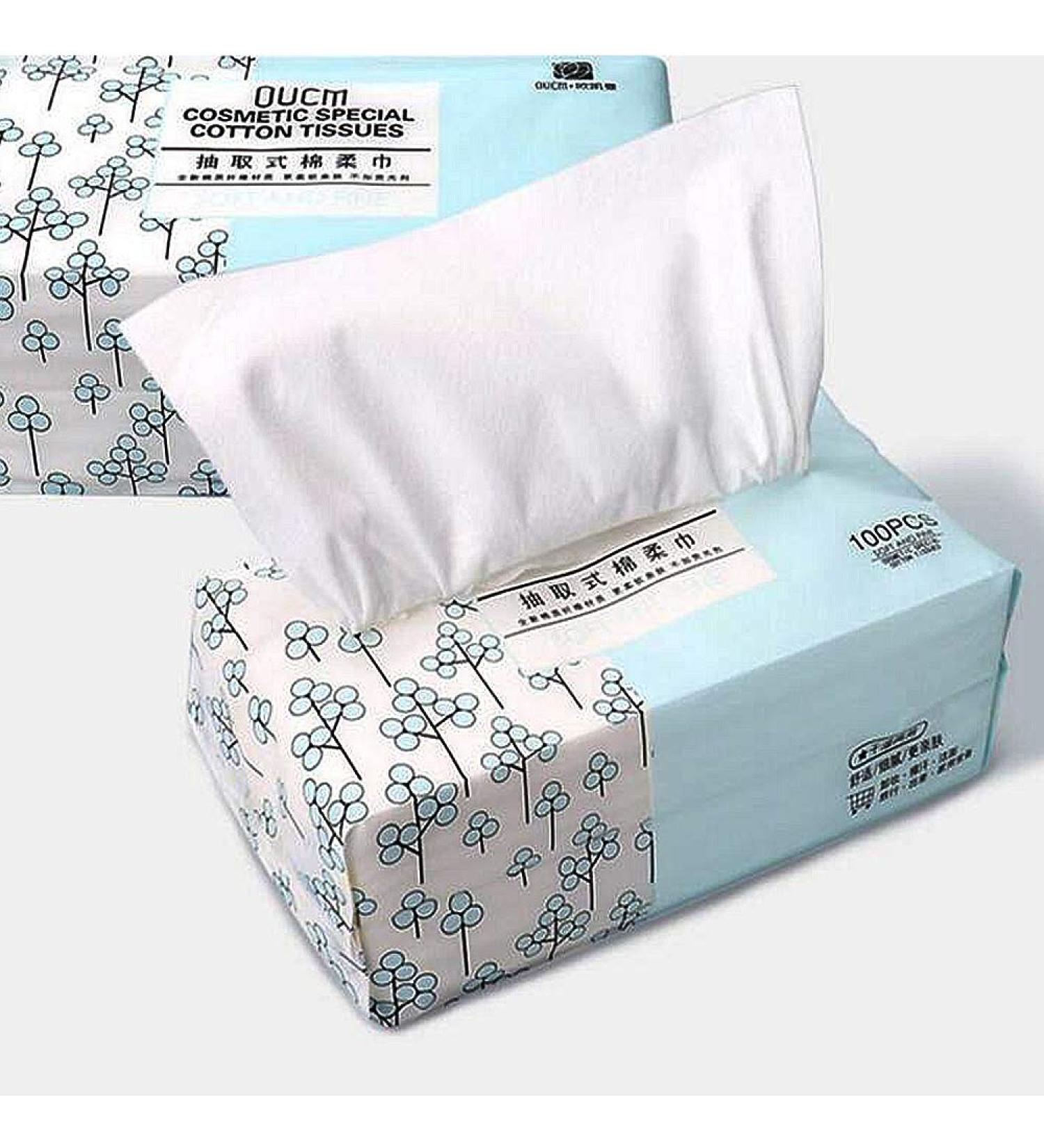 100% Soft Cotton Facial Cleansing Pads - Removable & Disposable Face Towels for Makeup Removal - Multi-Purpose Wet & Dry Towels - Buy Online on GoSupps.com