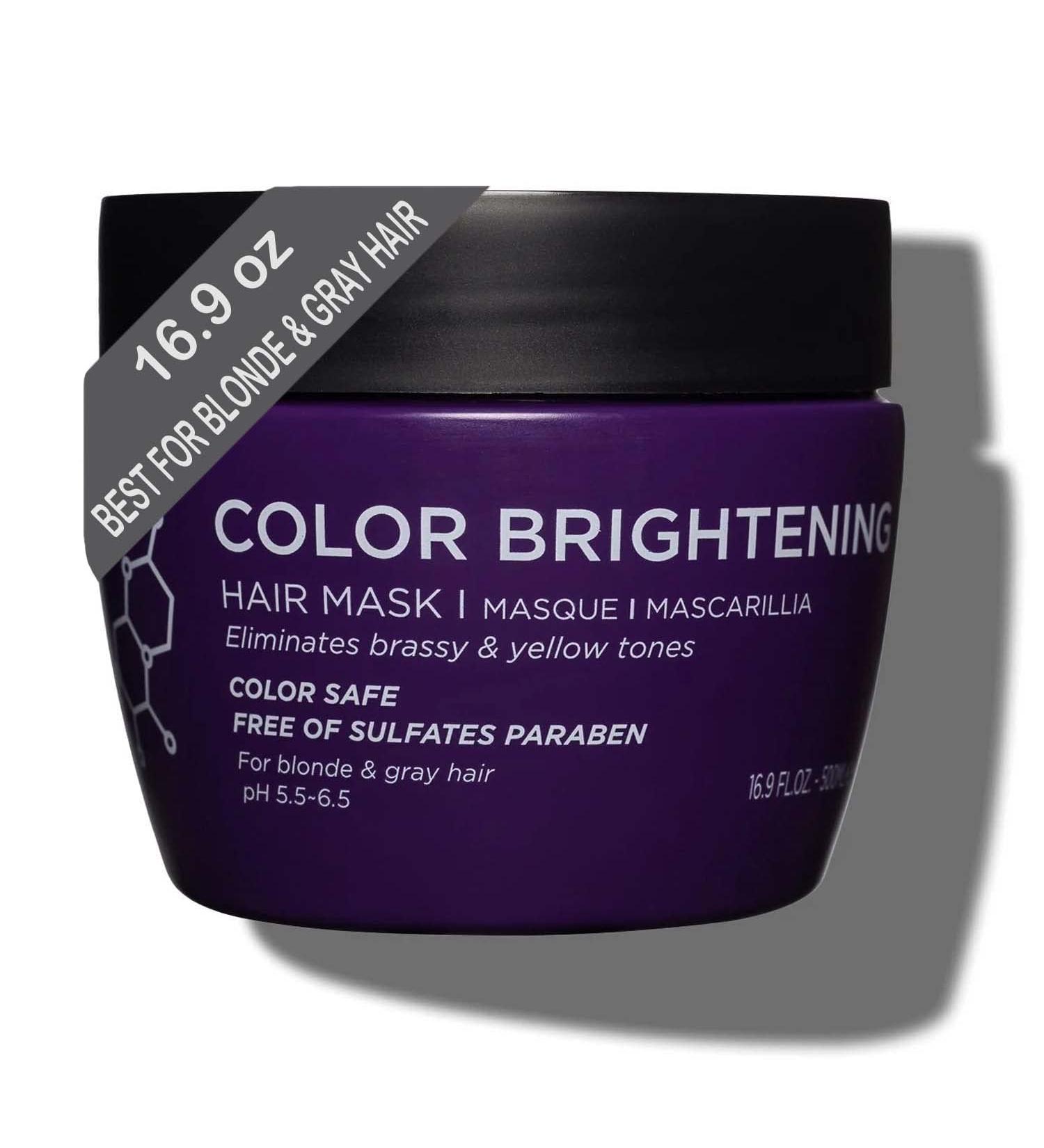 Luseta Purple Hair Mask 16.9 Oz - Deep Conditioner for Color Treated Hair | Biotin, Hydrolyzed Collagen & Keratin | Neutralizes Yellow Tones & Removes Brassiness | For Blond & Gray Hair | Sulfate & Paraben Free - Buy Online on GoSupps.com
