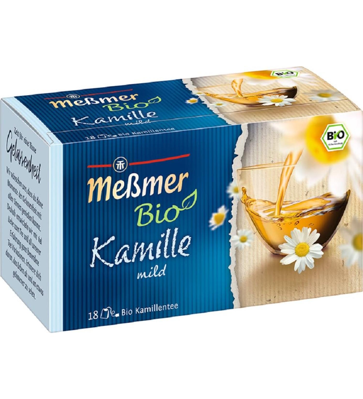 Me mer Organic Chamomile Tea Bags - Mild Vegan Gluten-Free & Lactose-Free - 18 Count - Buy Online on GoSupps.com