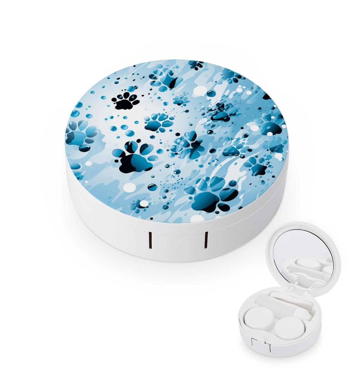Buy Dog Paw Blue Print Contact Lens Case - Travel & Care Box for Lenses - International Shipping Available - Buy Online on GoSupps.com