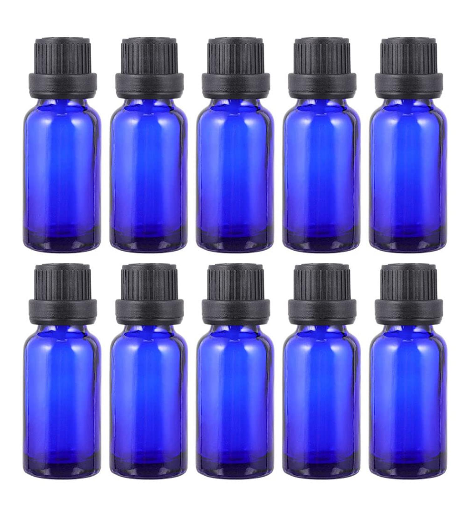 FRCOLOR 12pcs Blue Essential Oil Dropper Bottles - Refillable Cosmetic & Perfume Containers - 0.3 oz Glass Travel Bottles - Buy Online on GoSupps.com