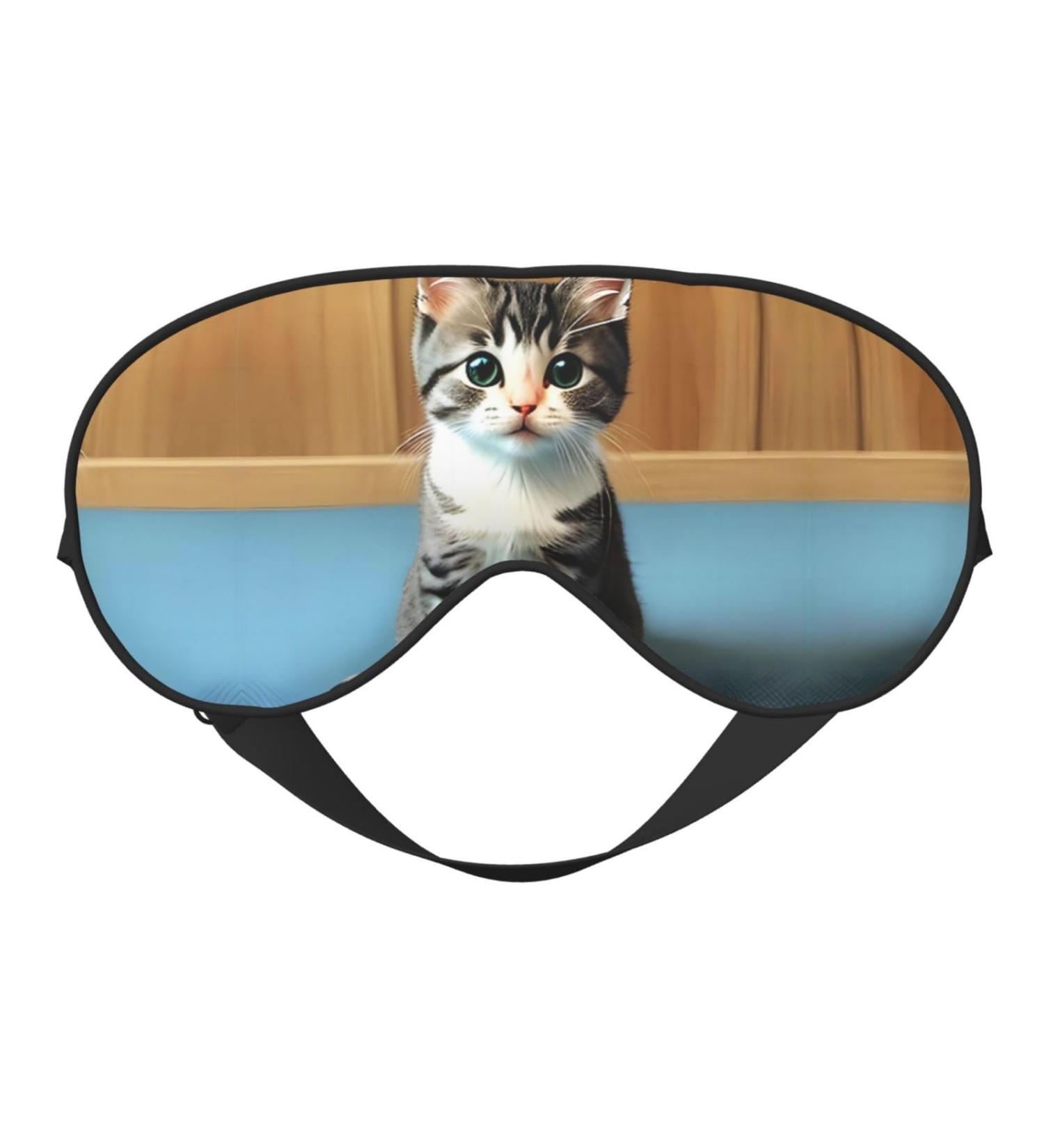 Soft Adjustable Bedroom Kitten Eye Mask | Comfortable Sleep Mask for Men & Women - International Shipping - Buy Online on GoSupps.com