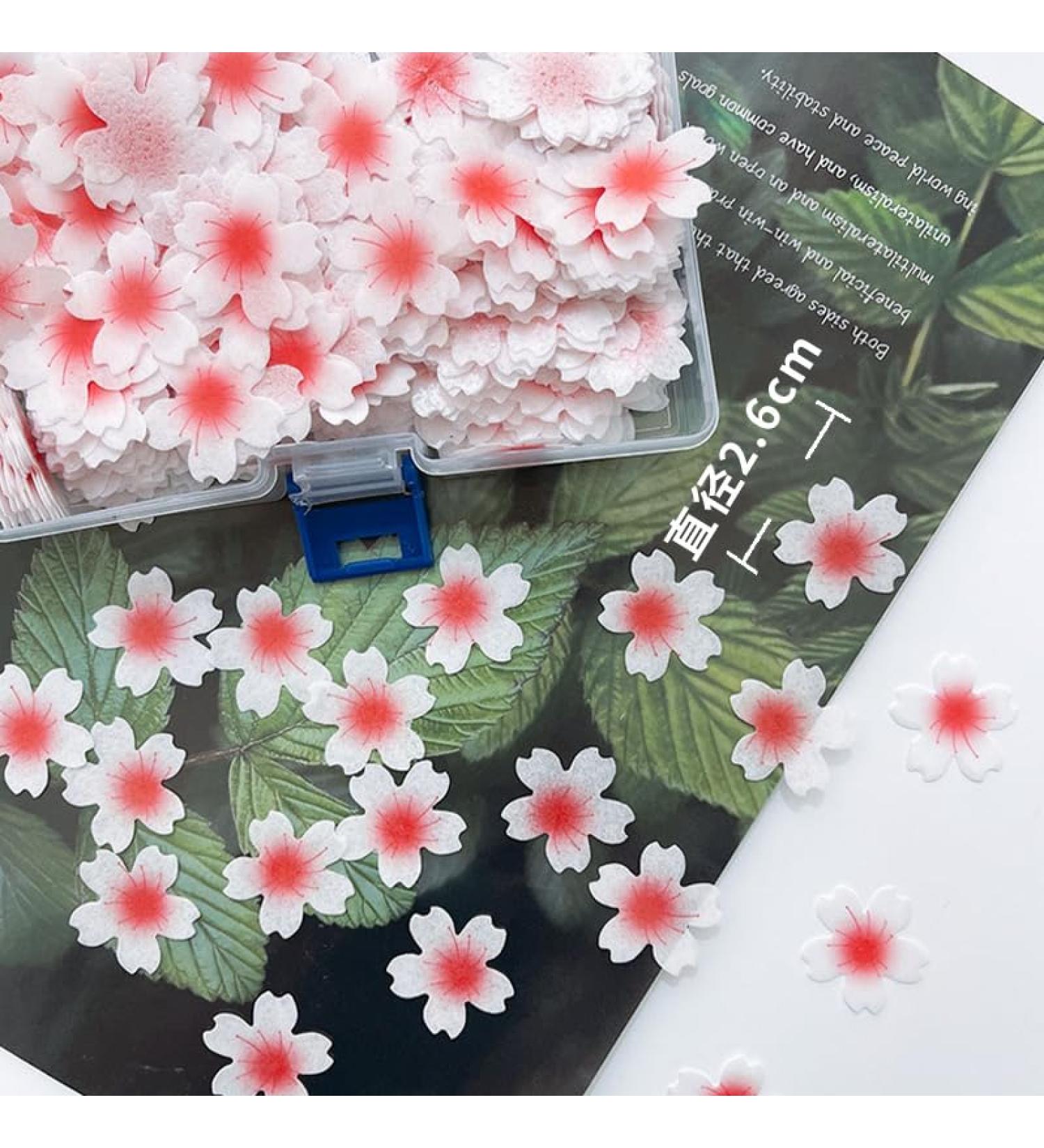 Premium Edible Wafer & Mochi Paper Sakura Blossom Cake Topper Cupcake Decorations 68pcs/Set (Sakura) - Buy Online on GoSupps.com