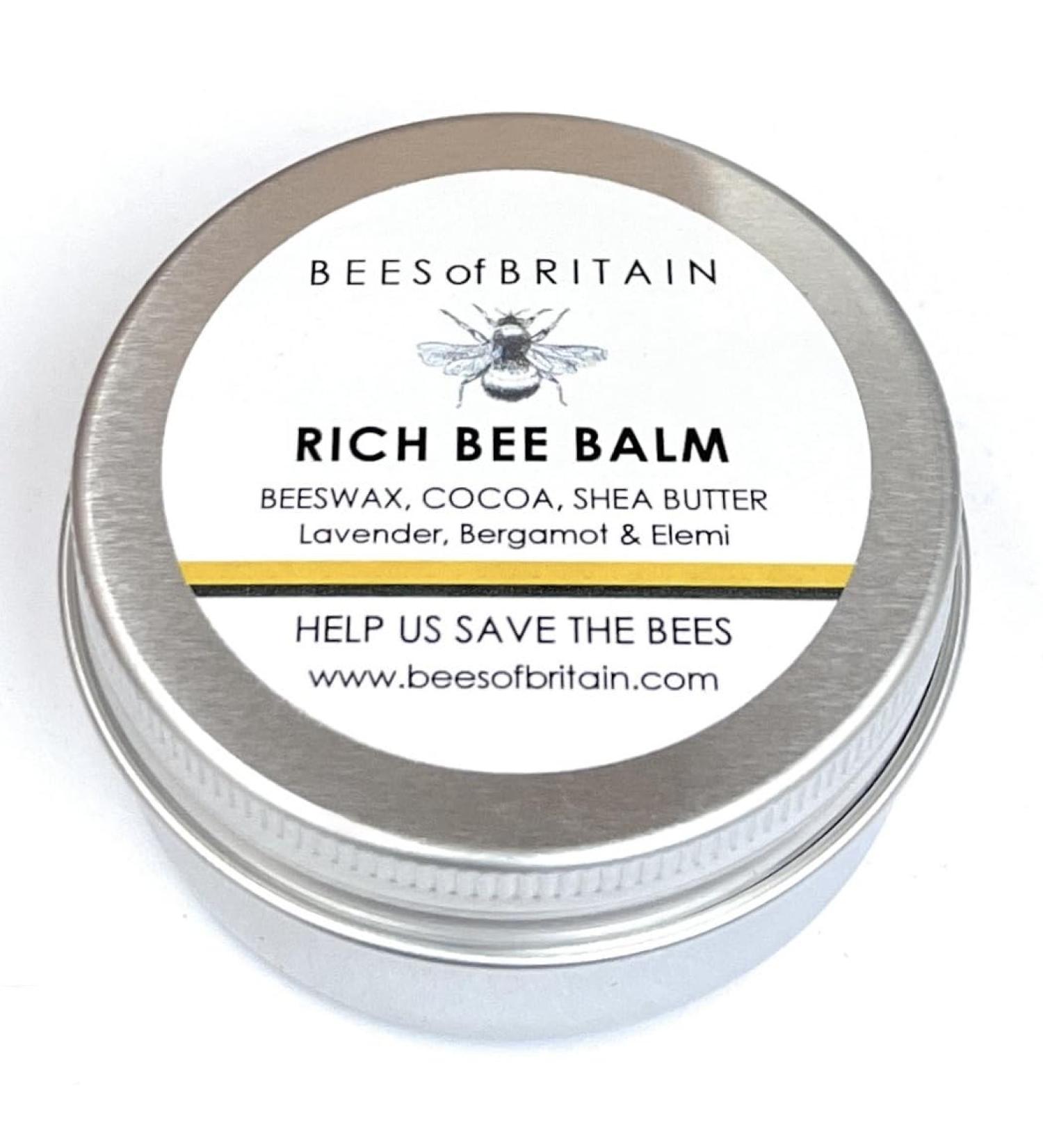 BEES of BRITAIN - 100% Natural Bee Balm - Shea Cocoa Butter & Beeswax. Repairs Soothes Hydrates Sensitive Skin. We Donate 5% of our Profit to Save Bees + Pollinators. 50ml - Buy Online on GoSupps.com