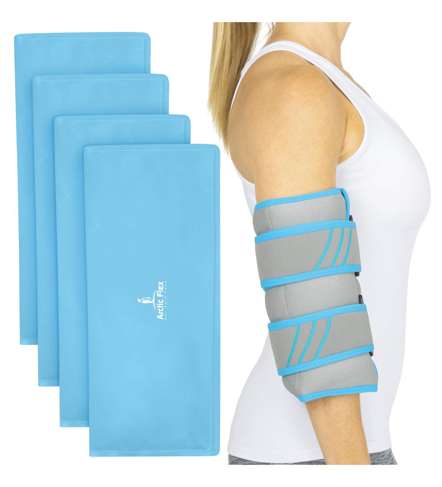 Vive XL Elbow Ice Pack - Adjustable Gel Wrap for Cold/Hot Therapy - Reusable & Refreezable - Compression for Sports Recovery, Arthritis, Tendonitis Pain Relief - Cool Gray - Buy Online on GoSupps.com