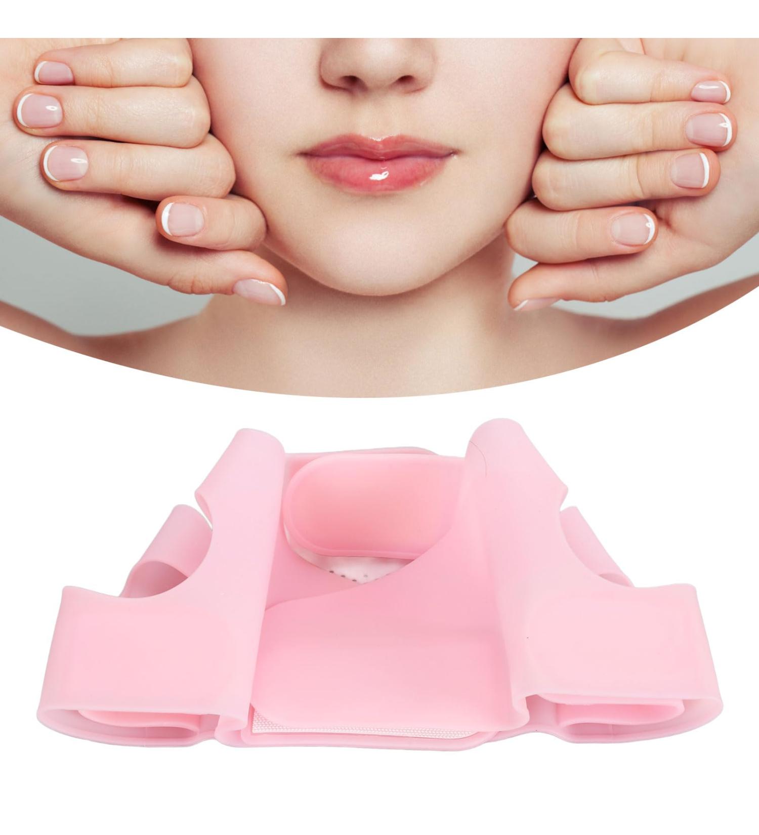 Dekaim Silicone Facial Slimming Strap Double Chin Reducer Reusable Comfortable Fit Face Lifting Belt for Wrinkle Sagging Face - Buy Online on GoSupps.com