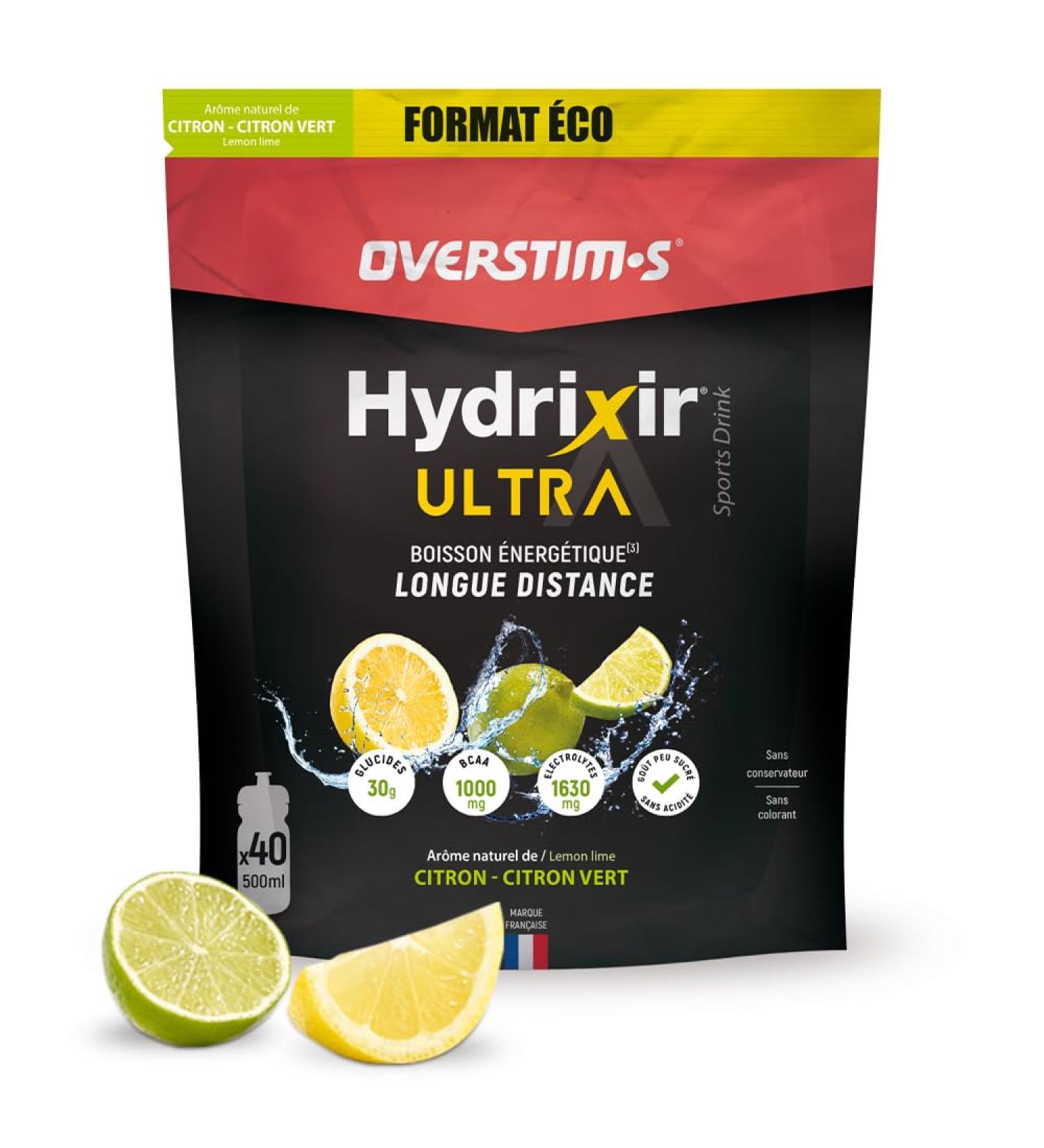  OVERSTIM.s OVERSTIM.s - Hydrixir Ultra Energy Drink (400g) - 3 carbohydrate sources - 4 electrolytes - 6 vitamins - BCAA + Glutamine - Sodium Bicarbonate (Lemon-Lime 1.6 Kg) - Buy Online on GoSupps.com