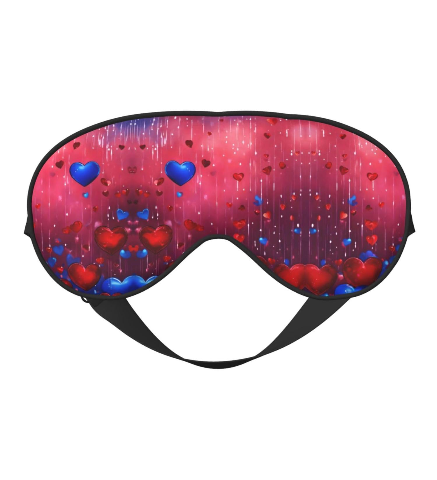 Abstract Heart Print Unisex Sleep Mask | Double-Sided Eye Mask for Sound Sleep & Skin Care - Shop Now - Buy Online on GoSupps.com