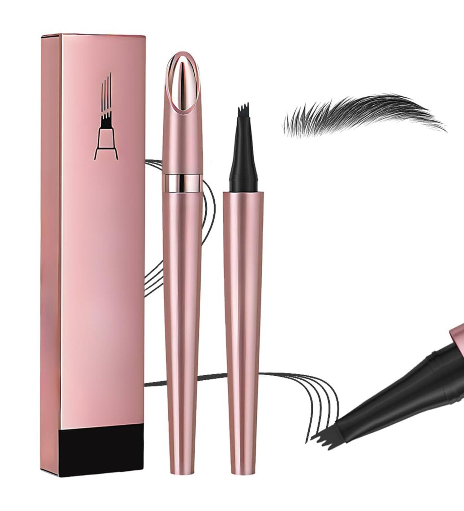 2024 New Magic Eyebrow Pencil 3D Waterproof Microblading Eyebrow Pencil Contouring Pen 4-Tipped Precise Brow Pen for Women and Girl (Black) - Buy Online on GoSupps.com
