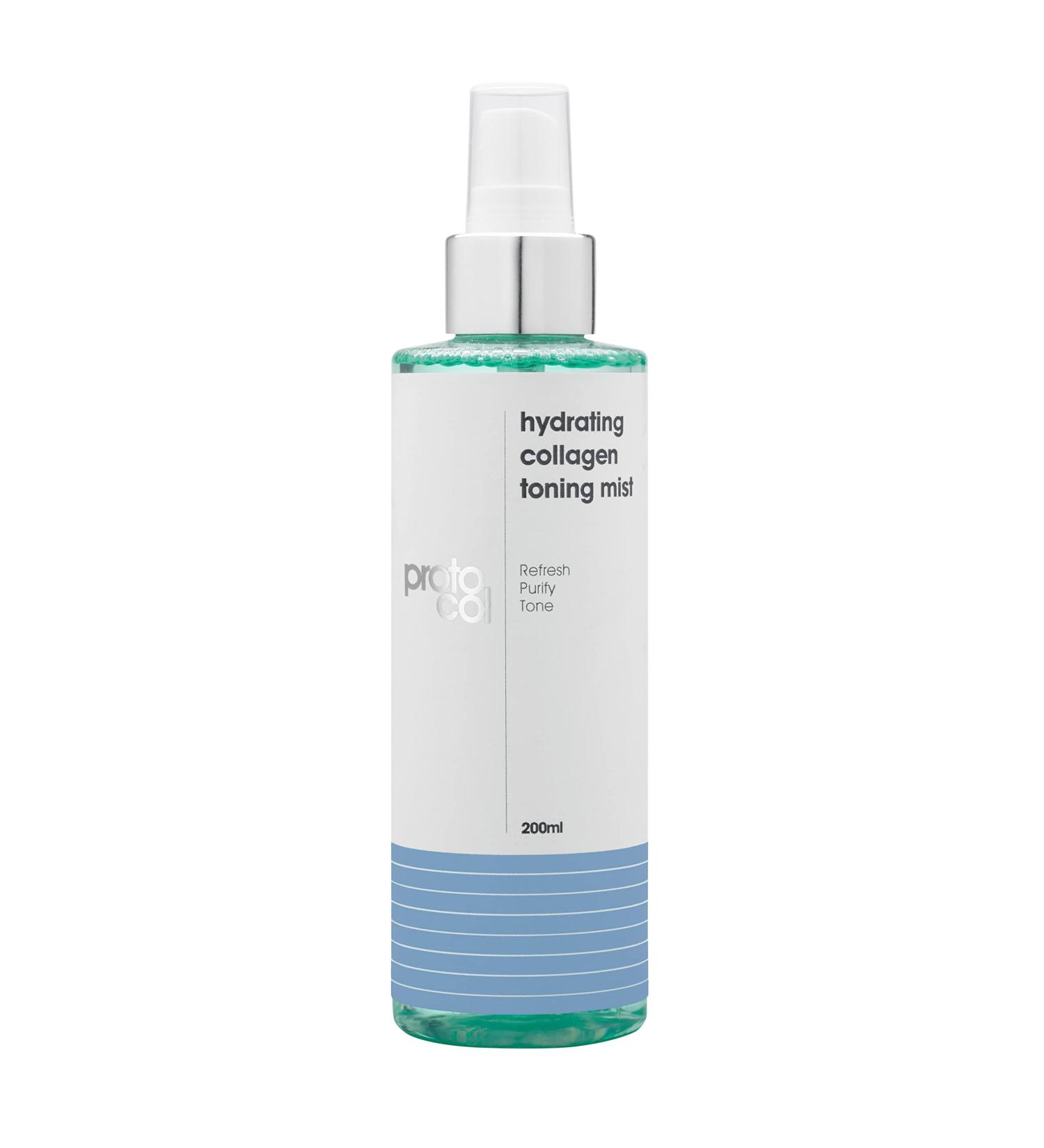 Proto-col - Hydrating Collagen Toning Face Mist with Witch Hazel + Fruit Enzymes Removes Impurities Soothes + Refreshes Skin (200ml) - Buy Online on GoSupps.com