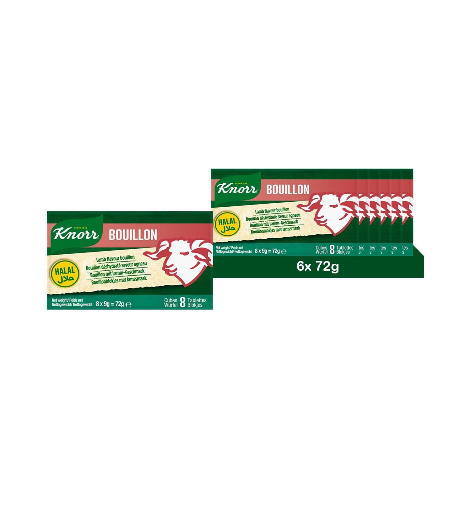 Buy KNORR HALAL Bouillon Stock Cubes Lamb | Flavorful Soup Cubes (6 x 8 x 9g) | International Shipping Available - Buy Online on GoSupps.com
