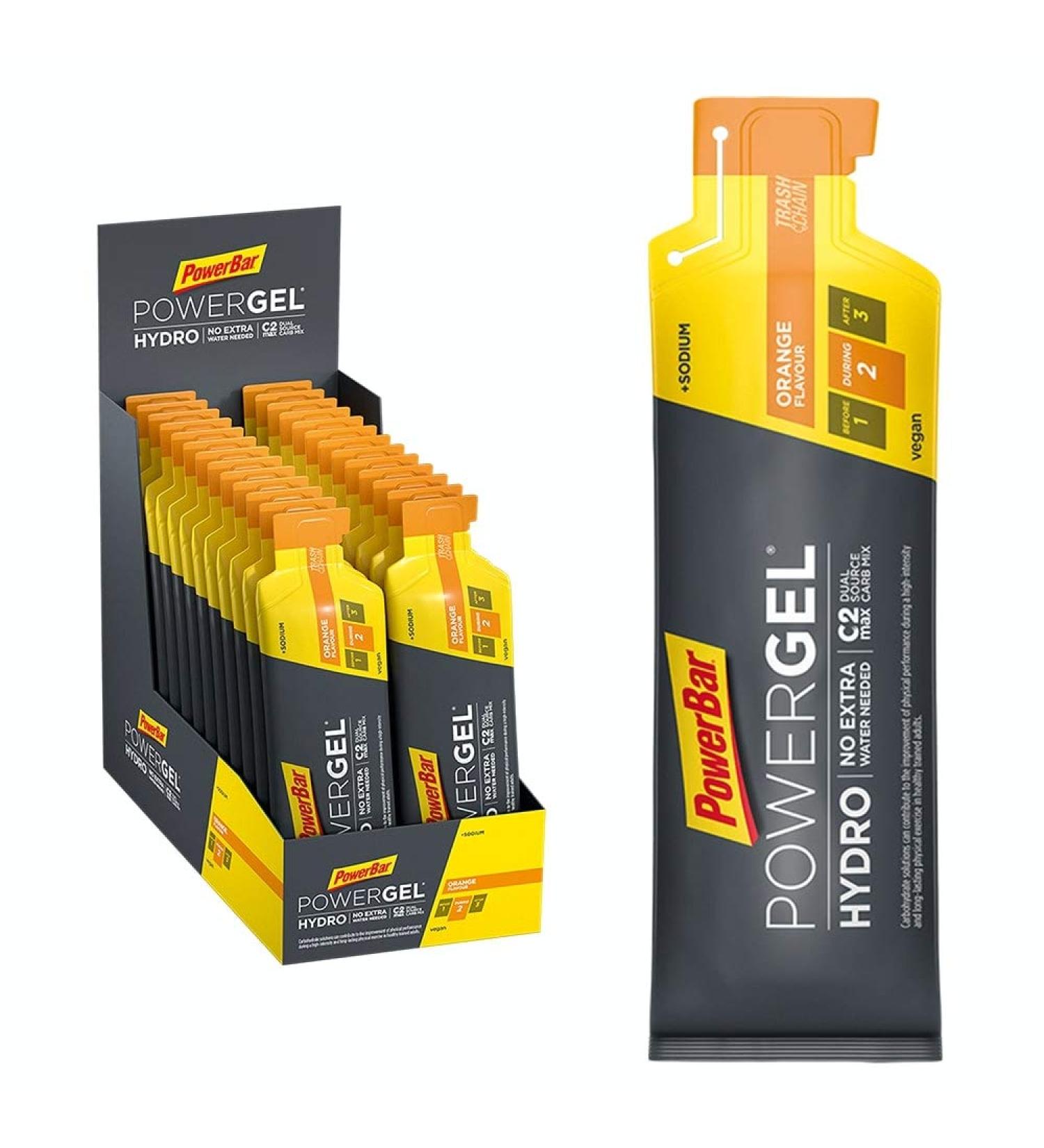 Powerbar PowerGel Hydro Orange 24x67 ml - High Carb Energy Gel with C2MAX Technology - Buy Online on GoSupps.com