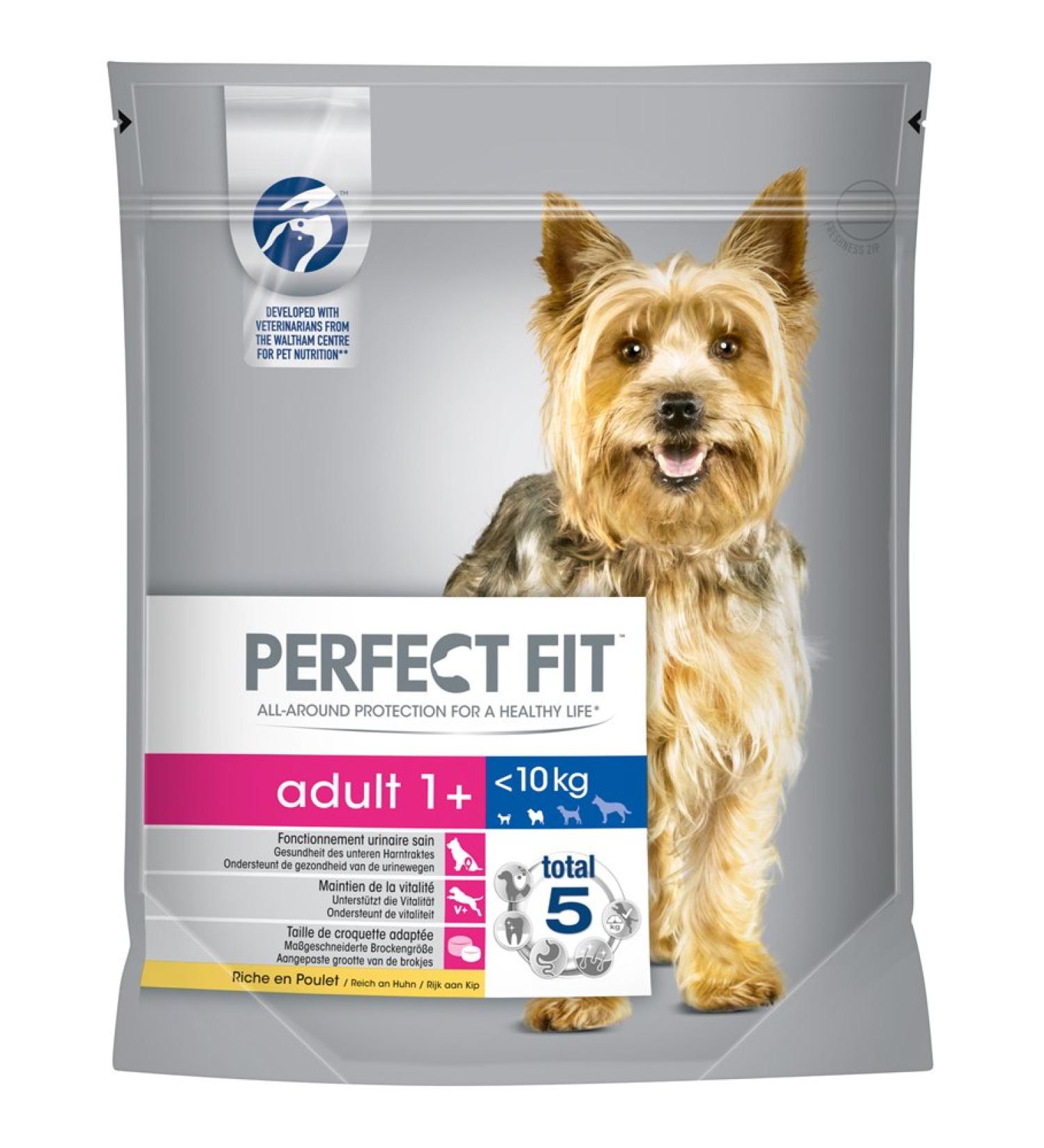 Adult 1+ Dry Dog Food for Small Dogs ( 10 kg) 5 pouches 5 x 825 g Premium dry dog food rich in chicken to support vitality