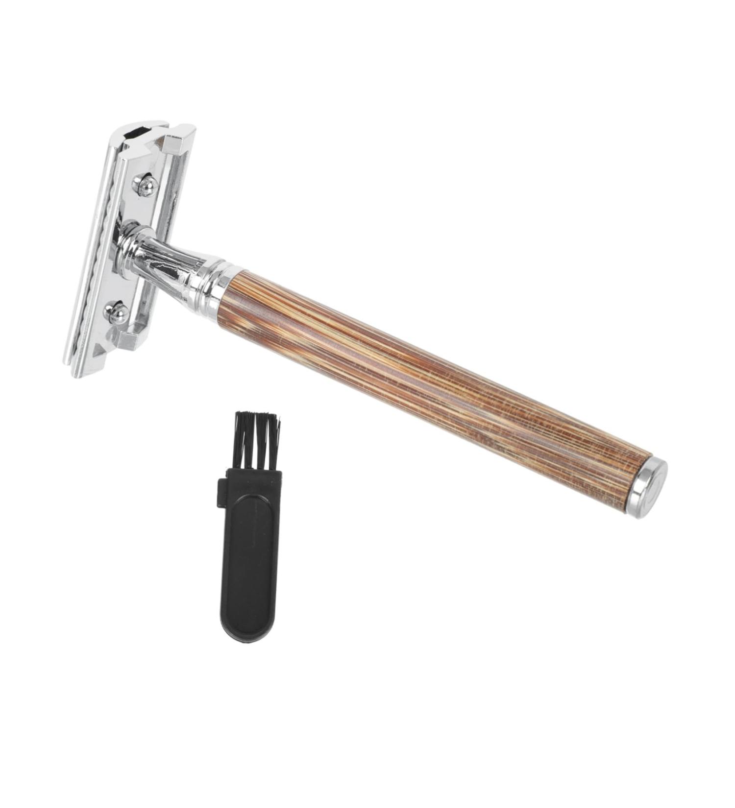 Ipetboom Manual Mustache Clipper Set - Safe Shaver & Hair Trimmer for Men | Bamboo Handle Zinc Alloy Blades - International Shipping Available - Buy Online on GoSupps.com