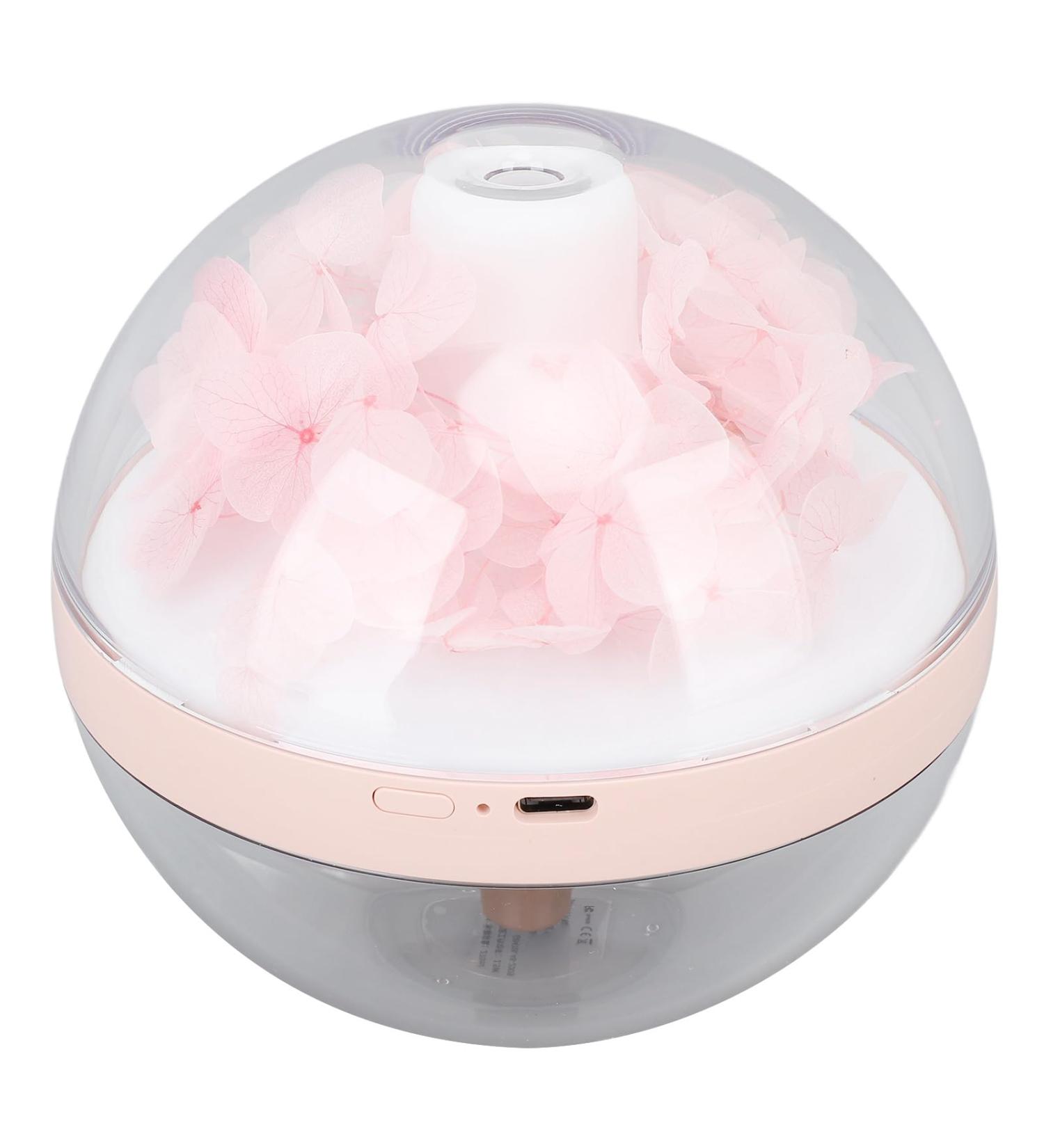 Pink Eternal Flower Essential Oil Diffuser | Aromatherapy LED Humidifier | 270ml Tank 30-50ml/h Spray Volume | Battery-Operated - Buy Online on GoSupps.com