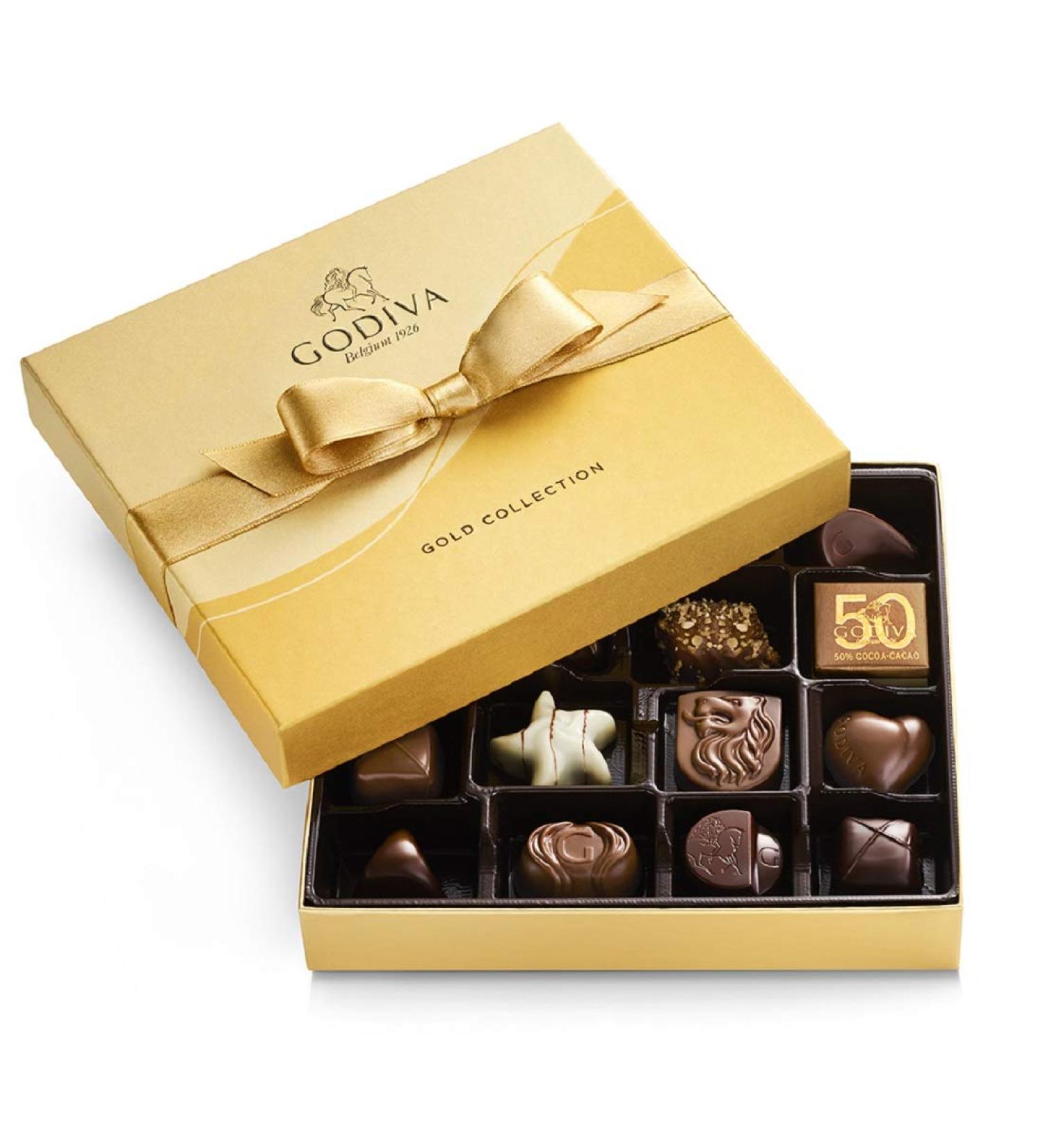 Godiva Chocolatier Chocolate Gold Gift Box Assorted 19 pc - 19 Count Pack - Buy Online on GoSupps.com