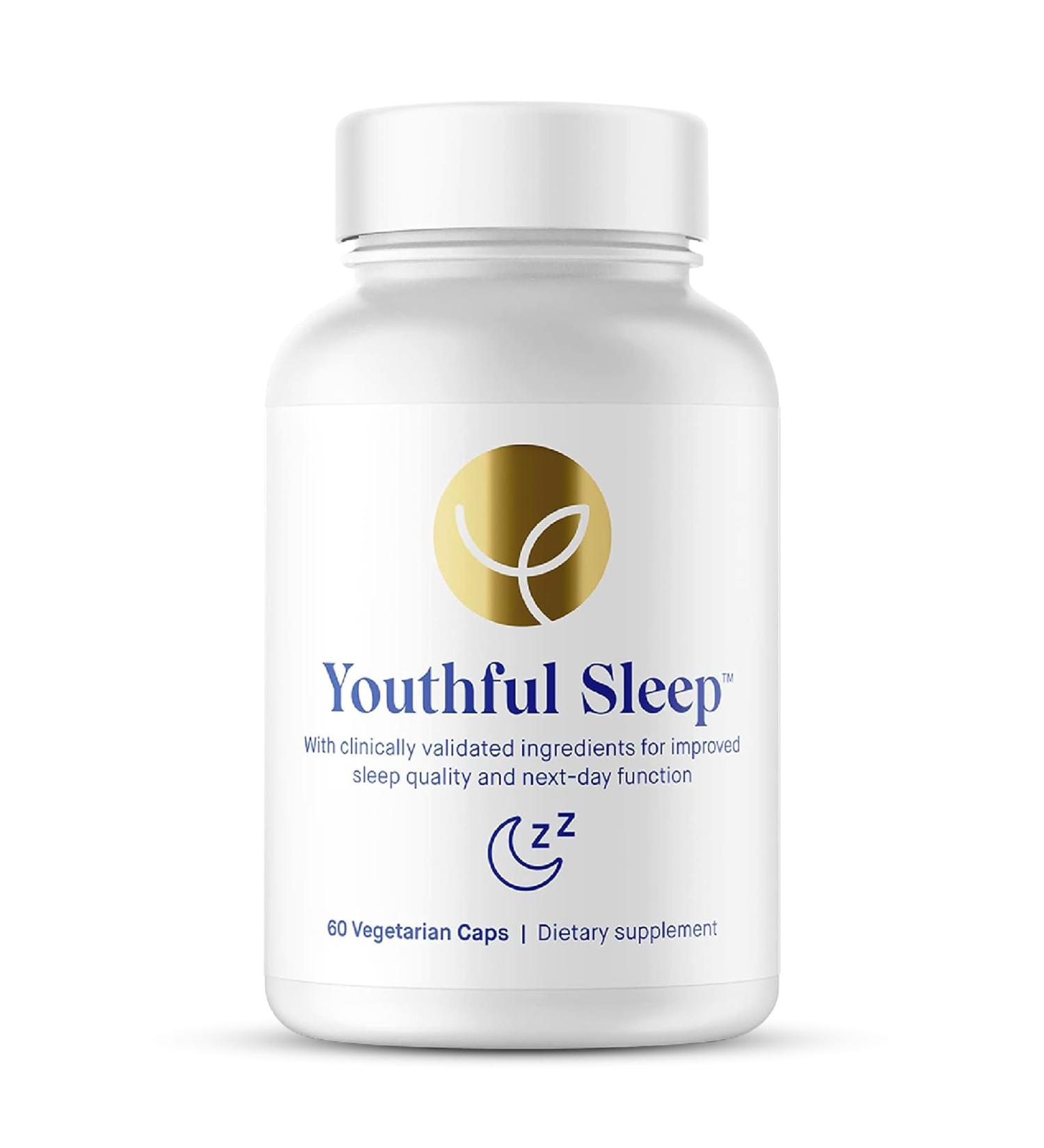 The Youthful Company Youthful Sleep Supplement - Natural Sleep Support No Melatonin Deep Rest - 60 Capsules - Buy Online on GoSupps.com