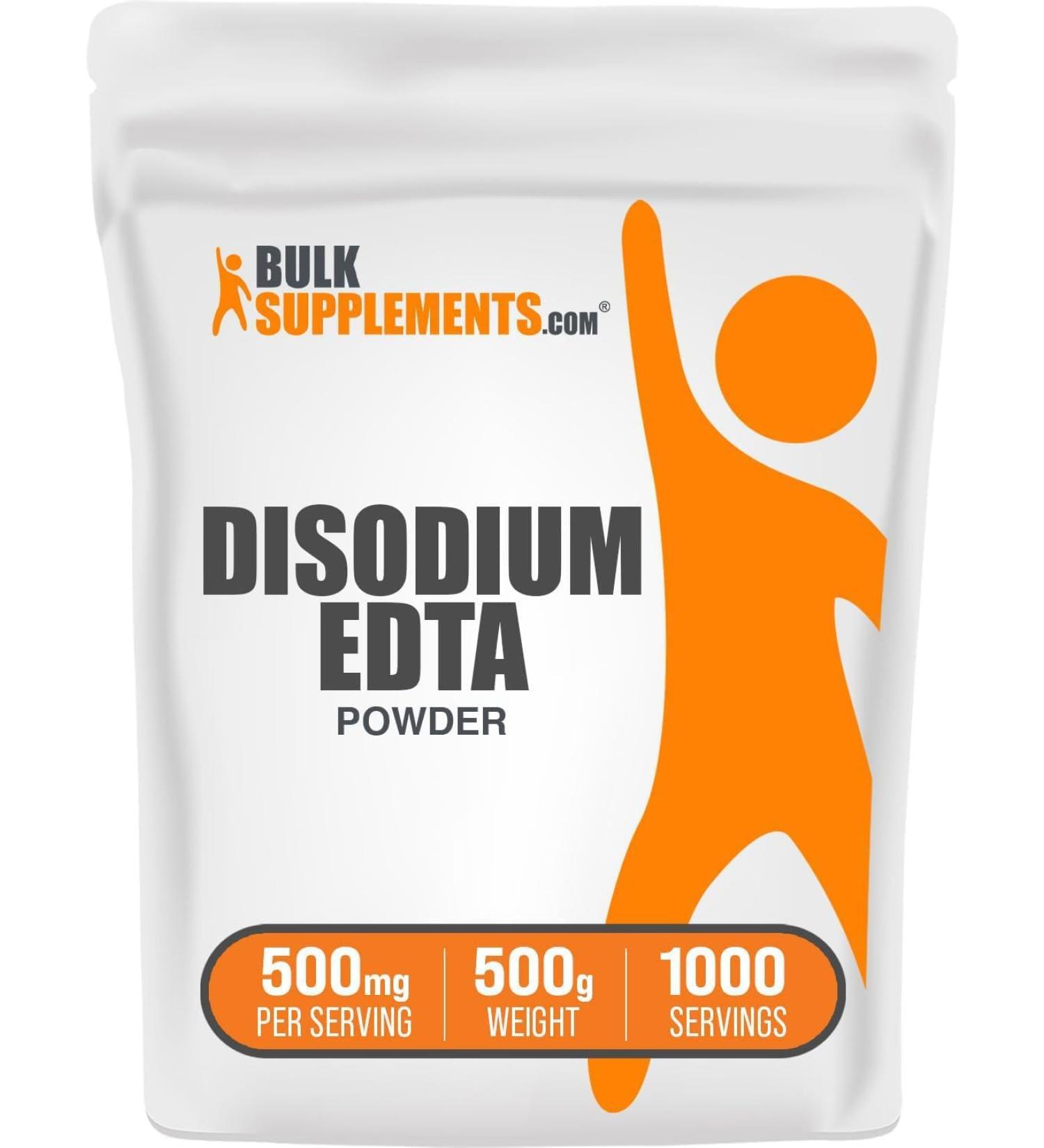 BulkSupplements.com Disodium EDTA Powder Food Grade | 500g (1.1 lbs) - Buy Online on GoSupps.com