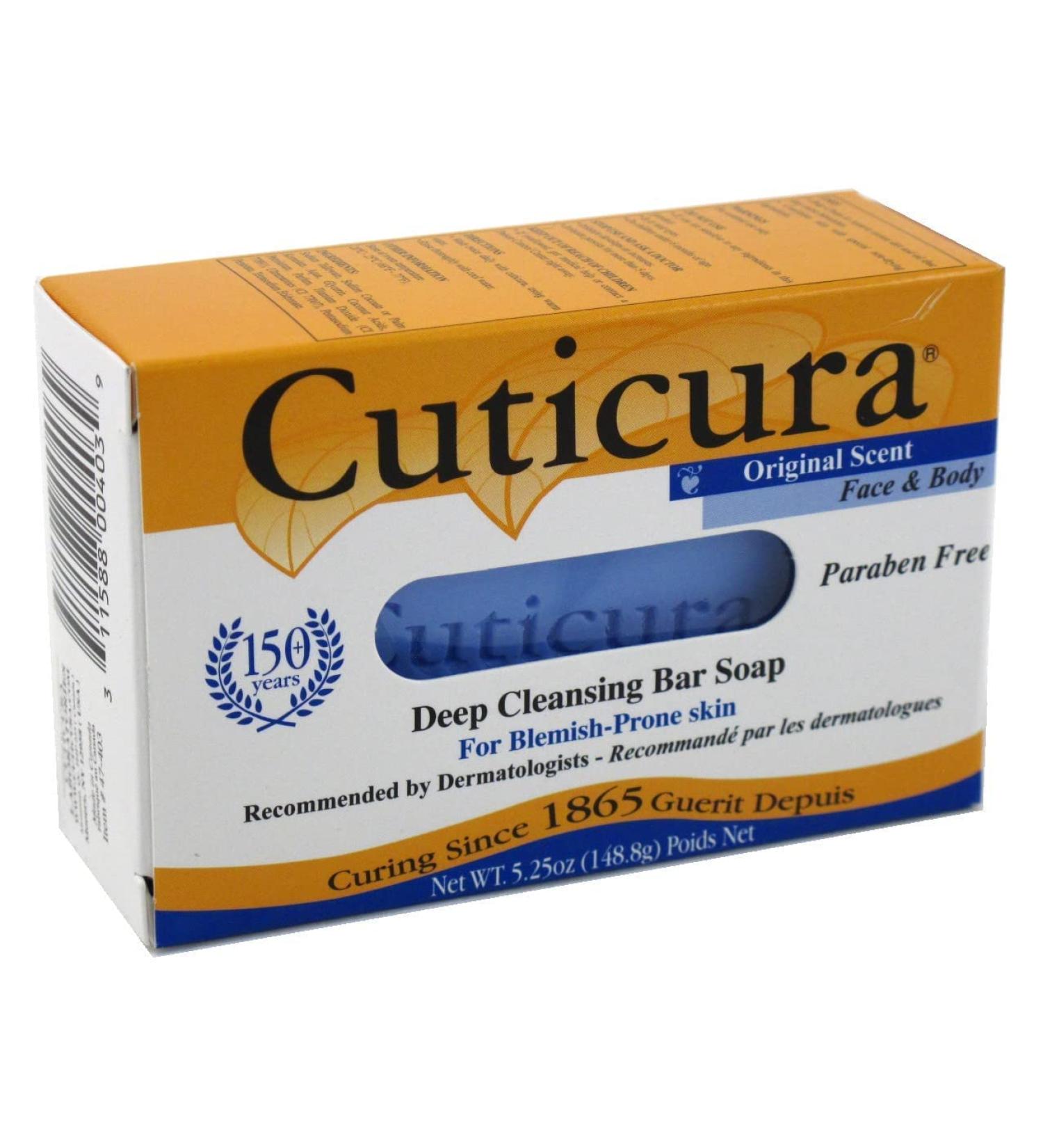 Cuticura Deep Cleansing Soap - Original Scent - 5.25 oz - Face and Body - Buy Online on GoSupps.com