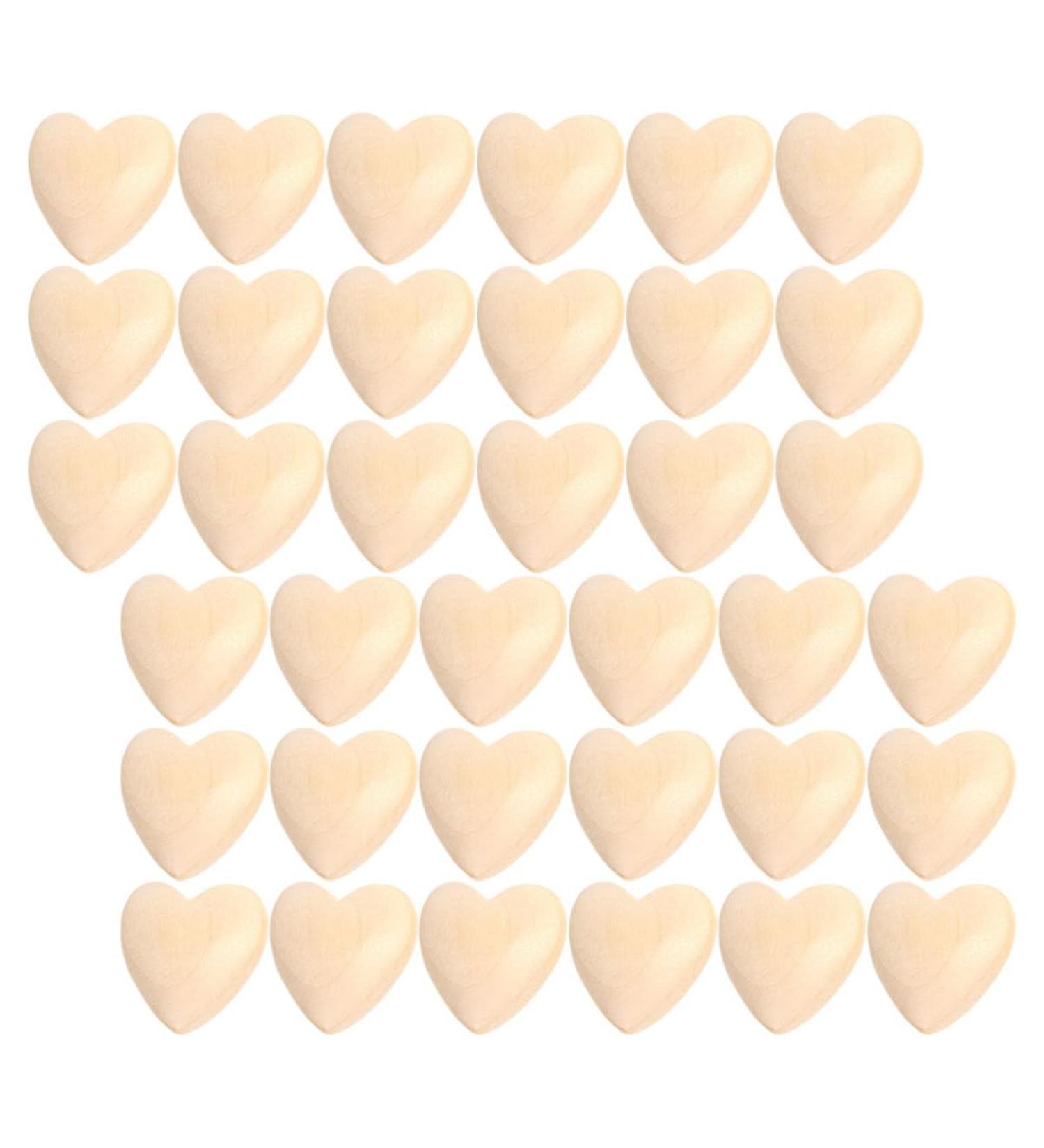 Toyvian 50 Pieces Peach Heart Spacer Circle Pearls - Unfinished Valentine Garland for Jewelry & Mini Decorations - 2x2cm Wooden Child Craft Supplies - Buy Online on GoSupps.com