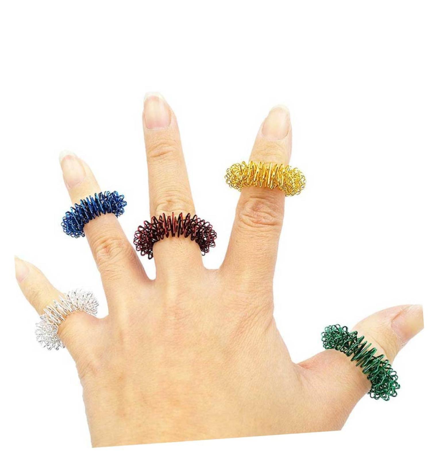 JECOMPRIS Sensory Finger Rings & Roller Toy Set for Kids - Acupressure Massager Tool Mini Toys for Children 2.8*2.8cm - Buy Online on GoSupps.com