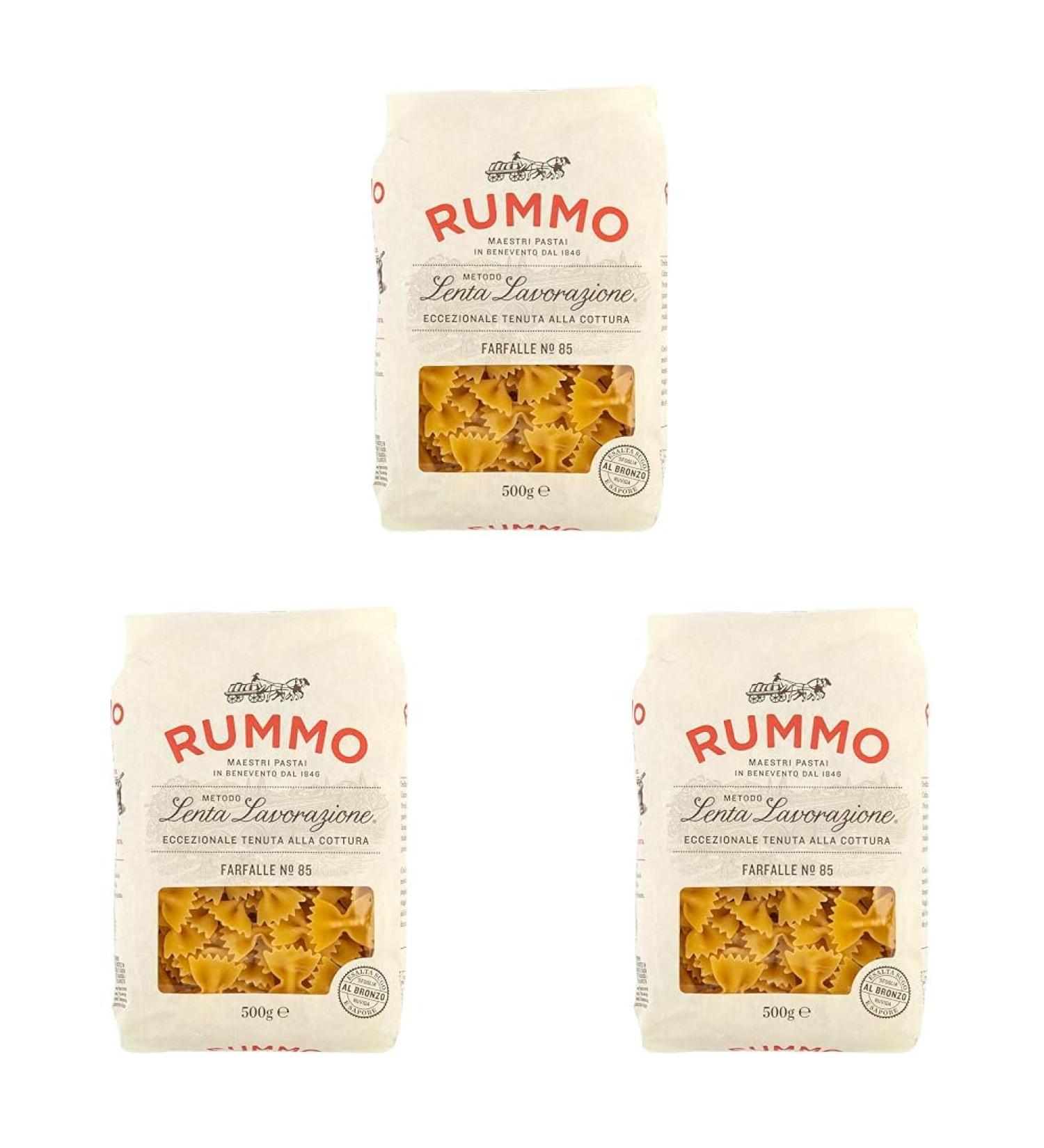 Rummo Farfalle Pasta No.85 500 g (Pack of 3) - Buy Online on GoSupps.com