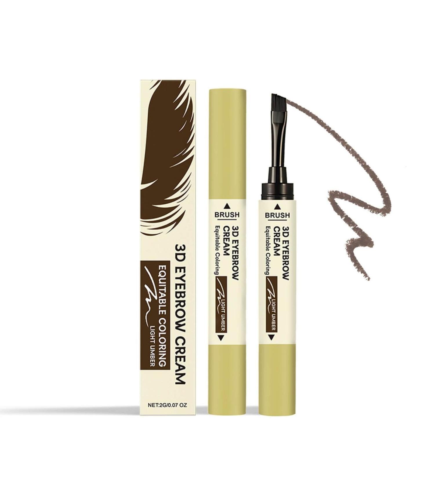 Shaping Long-lasting Color Dual-Ended Eyebrow Tint Cream Waterproof Brow Pencil Natural Fine Stroke Eyebrow Pen (Light Coffe) - Buy Online on GoSupps.com