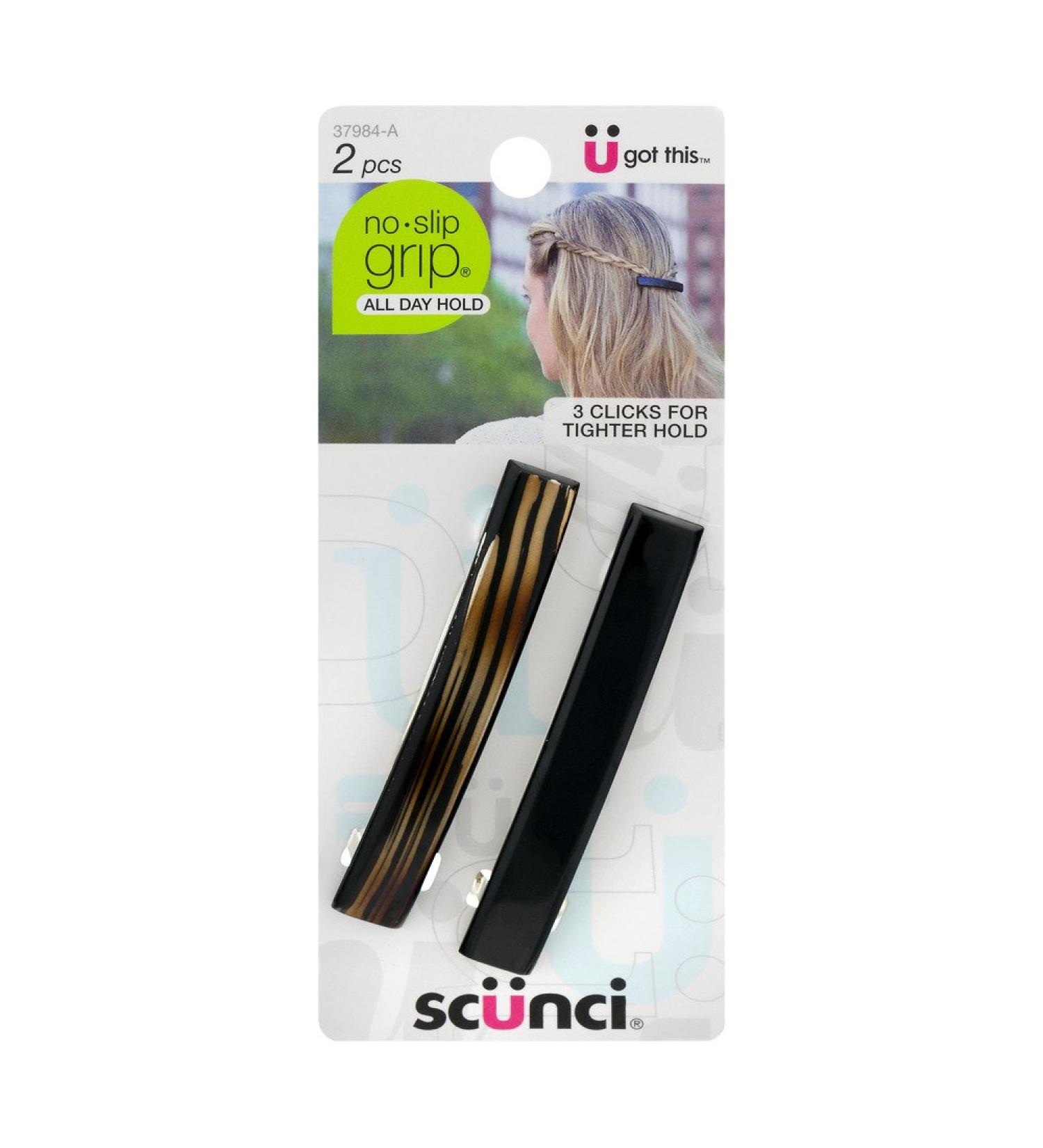 Scunci No Slip Grip Clips  2 Ct