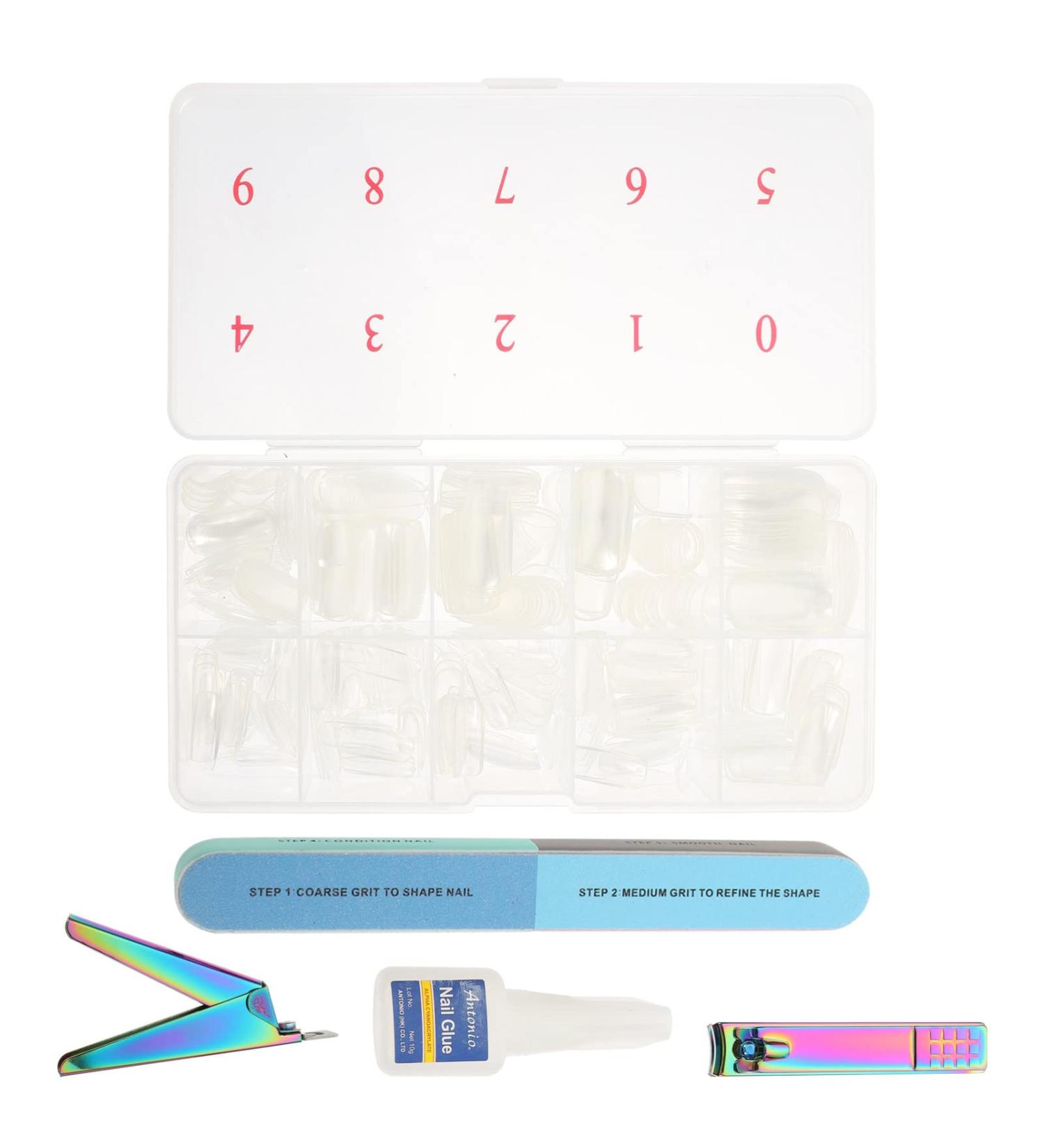 MAGICLULU French Manicure Kit 1 Set Nail Set Halloween Halloween Valentine Day Mothets Day Beginner Nail Tools French Nail Piece Acrylic Manicure Tools Nail Flakes Plastic Hallow 13X7cm Assorted Color 3 - Buy Online on GoSupps.com