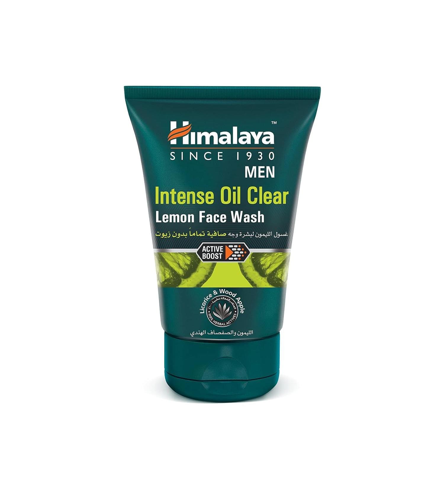 Himalaya MEN Intense Oil Clear Lemon Face Wash - 100g | Best Face Wash for Men | Clear Skin Formula - Shop Internationally - Buy Online on GoSupps.com