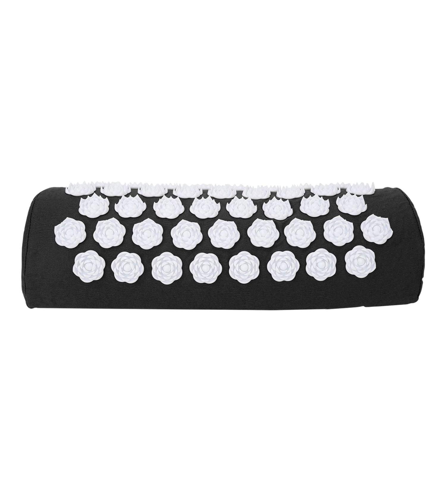 Topyond premium acupress cushion neck pain cushion muscle relaxation relief of back pain shock and moisture-resistant ergonomic neck support for neck relief (black)