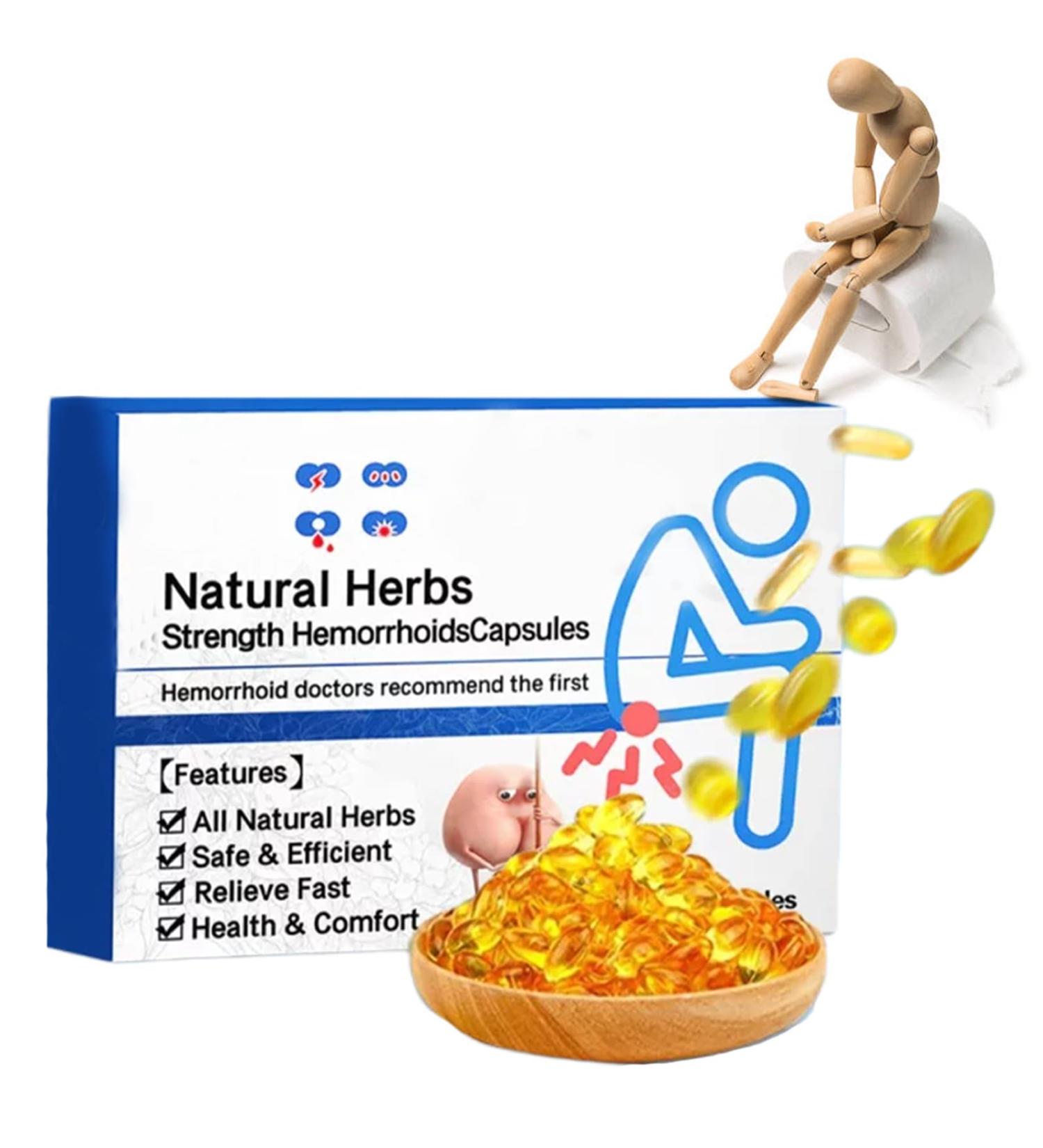 FBITE Heca Herbal Hemorrhoid Capsules - Fast Relief for Itching, Burning, and Pain - 1 Box - Buy Online on GoSupps.com